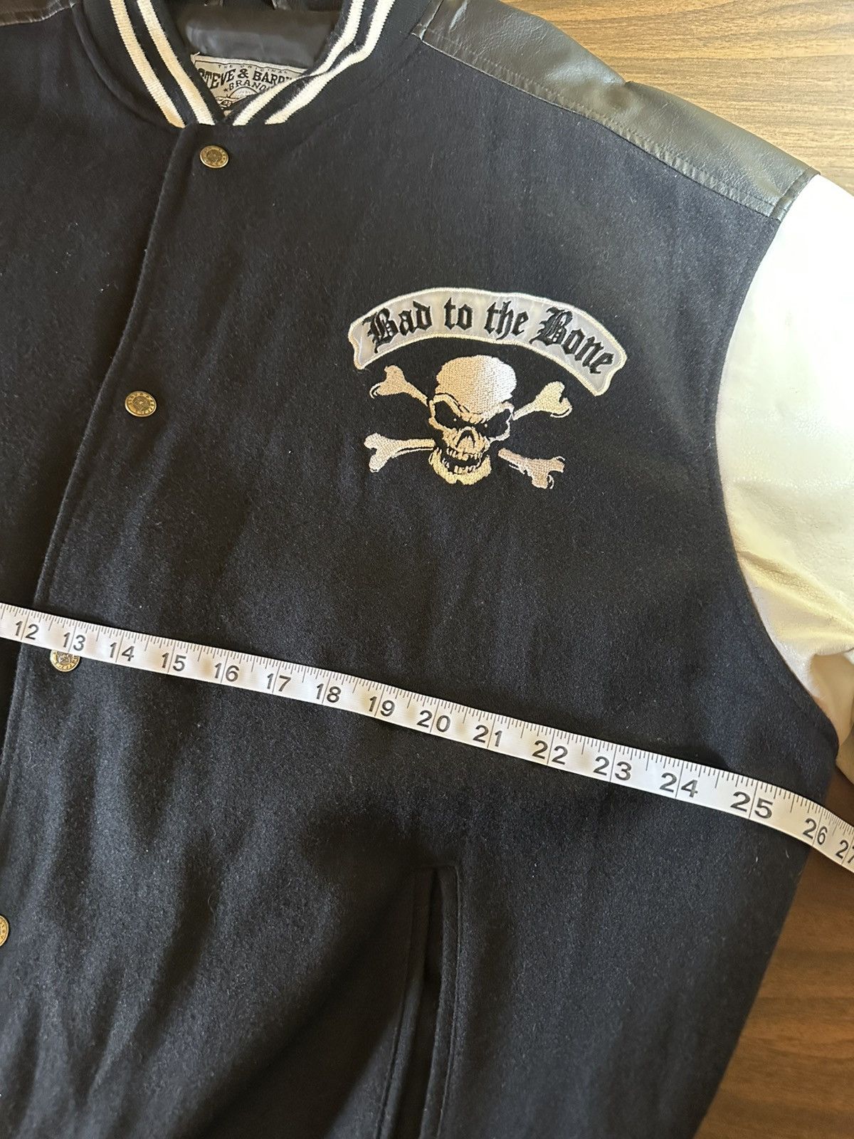 Vintage ⚫️ distressed Vintage Bad To The Bone Choppers Varsity Jacket Size US XL / EU 56 / 4 - 12 Thumbnail