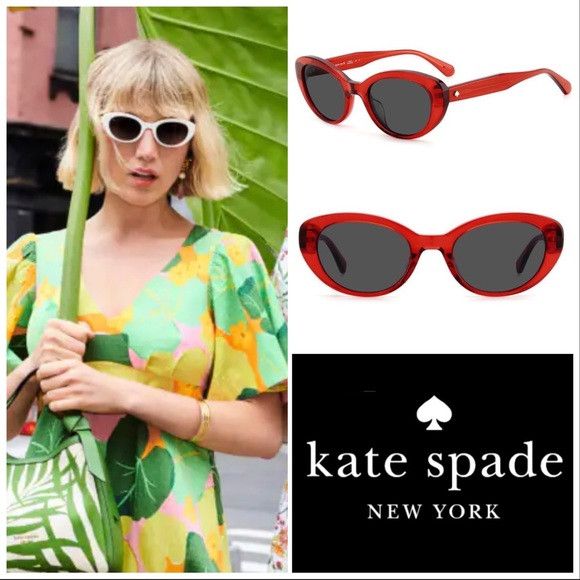 Kate Spade Kate Spade CRYSTAL/S 0807 9O Sunglasses Black Cat Eye Frame Size ONE SIZE - 6 Thumbnail