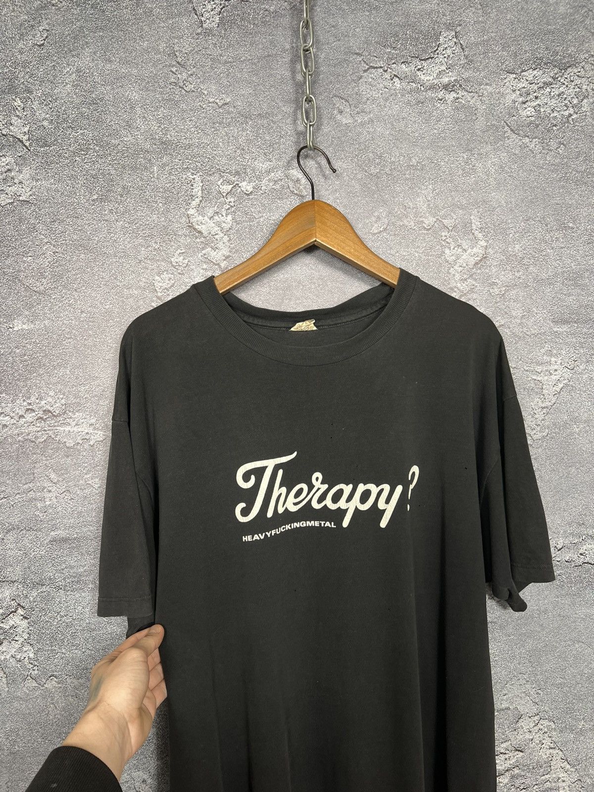 Band Tees 90's Therapy ? Irony Heavy Fucking Metal Tee Faded Size US XL / EU 56 / 4 - 3 Thumbnail
