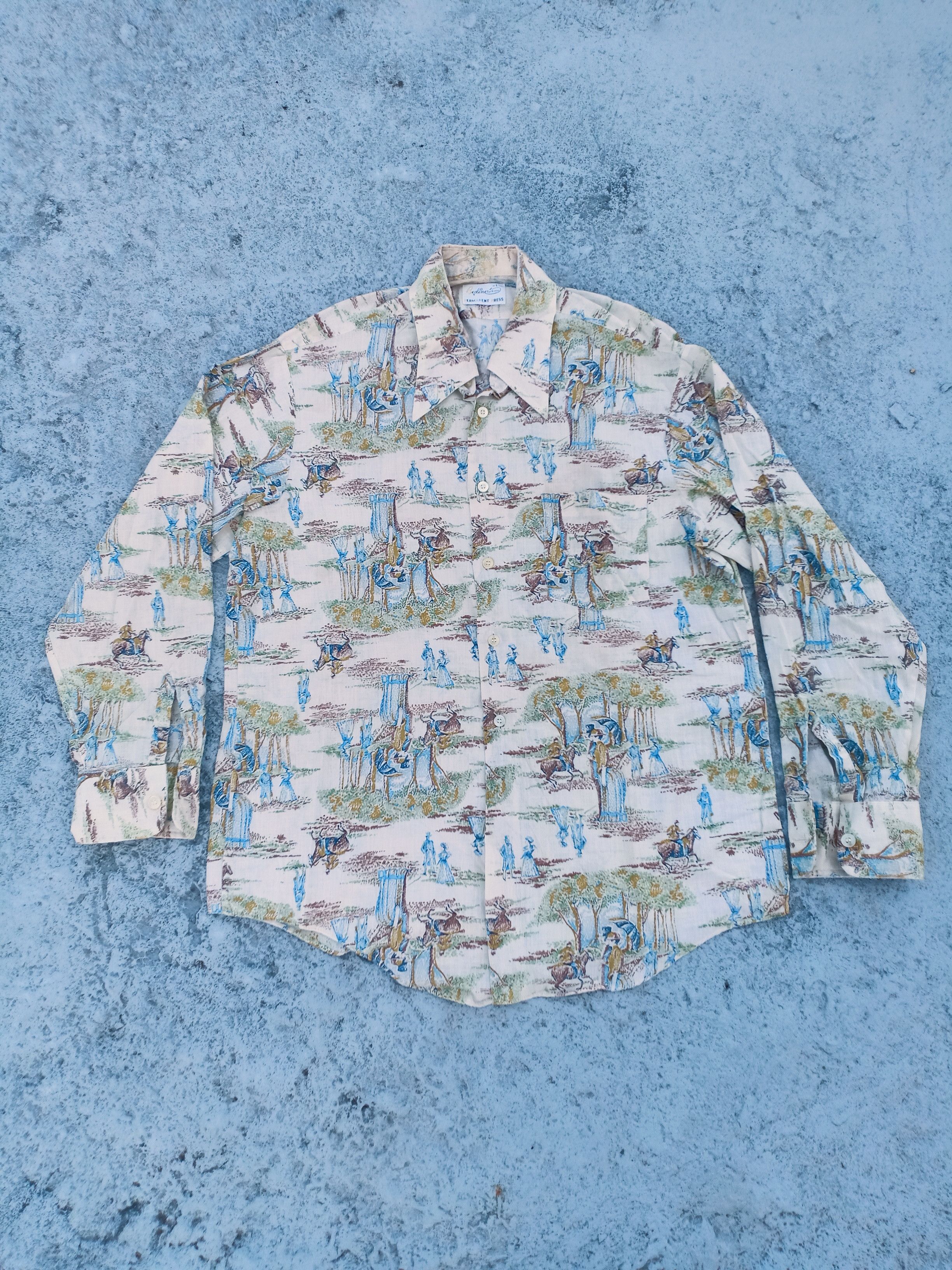 Vintage Vintage Beeline PERMANENT PRESS fullprint shirt Size US L / EU 52-54 / 3 - 1 Thumbnail