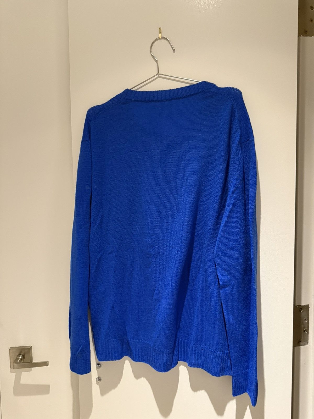 Jil Sander Jill Sander Blue Wool Sweater Size US L / EU 52-54 / 3 - 3 Thumbnail