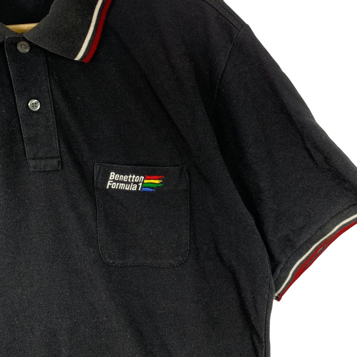 Benetton Vintage BENETTON FORMULA 1 Racing Team Polo Tee Shirt Top Size US L / EU 52-54 / 3 - 5 Thumbnail