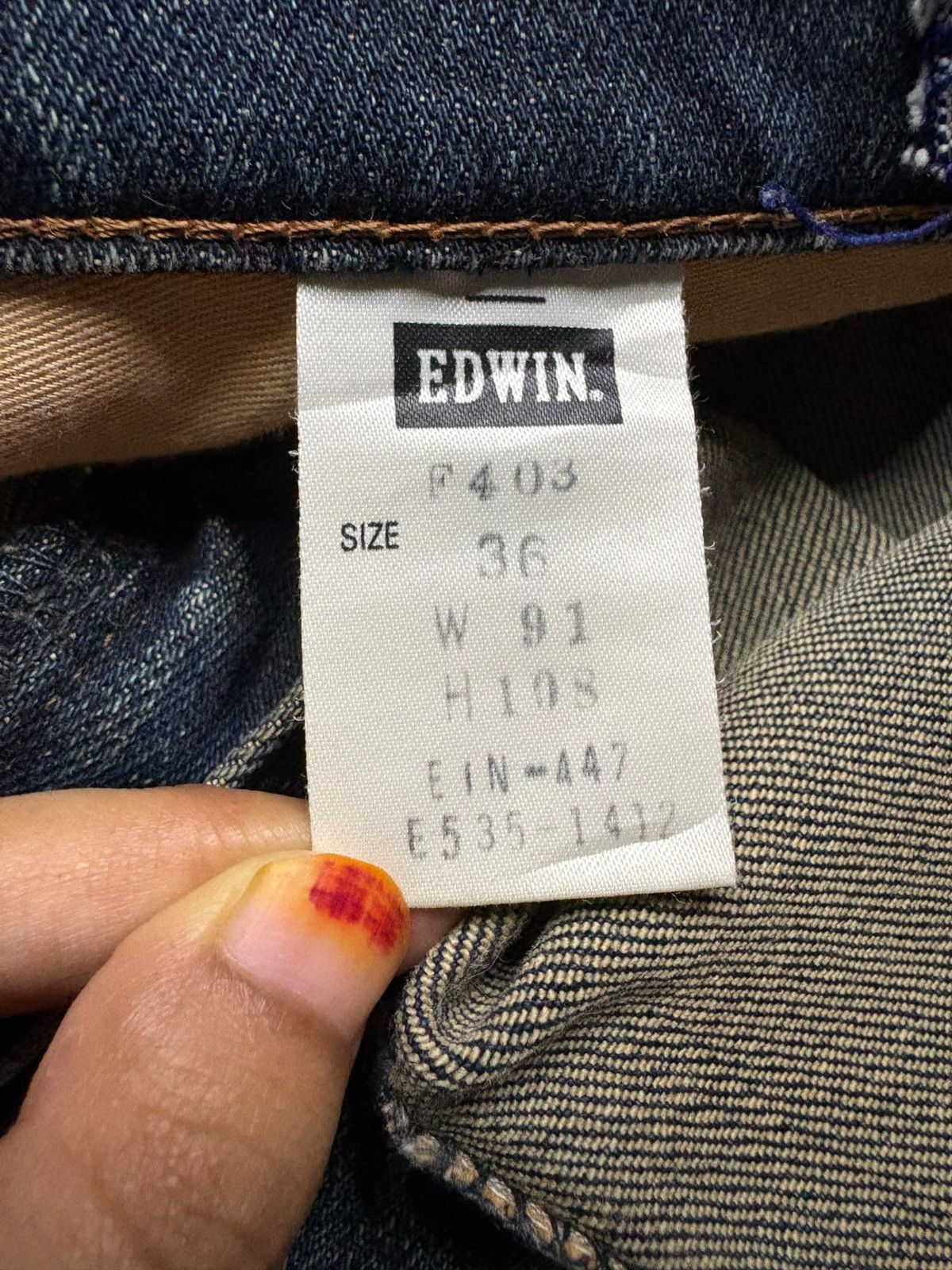 Edwin Vintage Edwin 403 Mud Wash Distressed Baggy Jeans Size US 36 / EU 52 - 11 Thumbnail