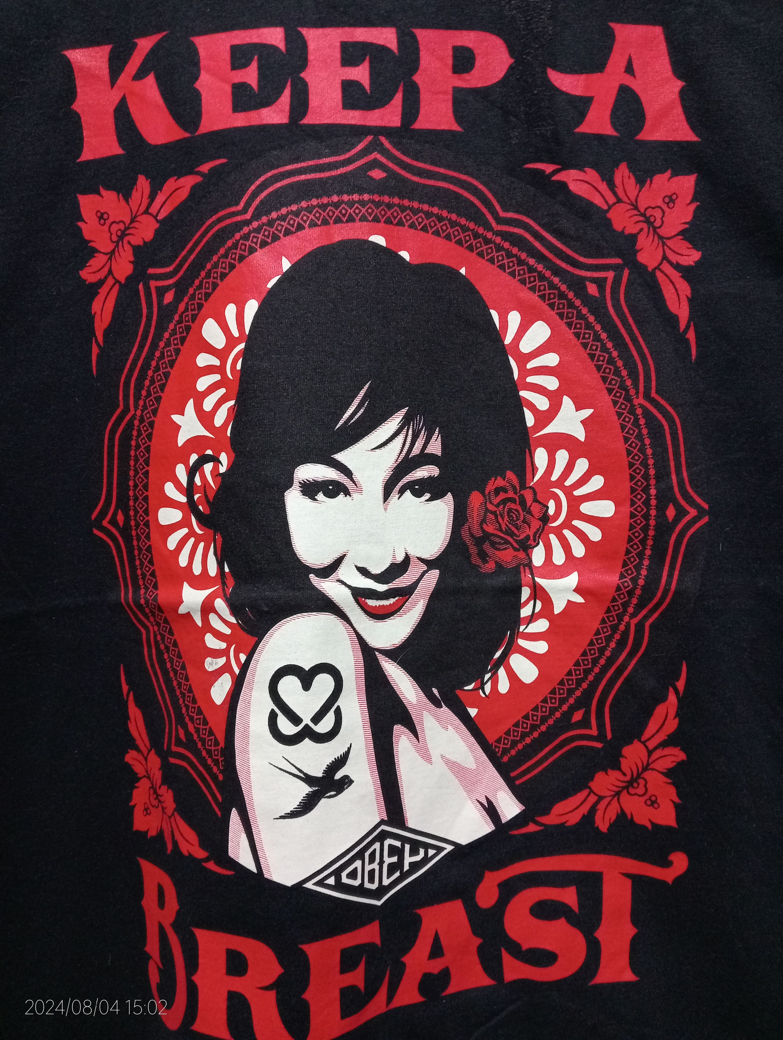 Obey Vintage Obey Awareness Keep A Breast Tee Size US M / EU 48-50 / 2 - 2 Thumbnail