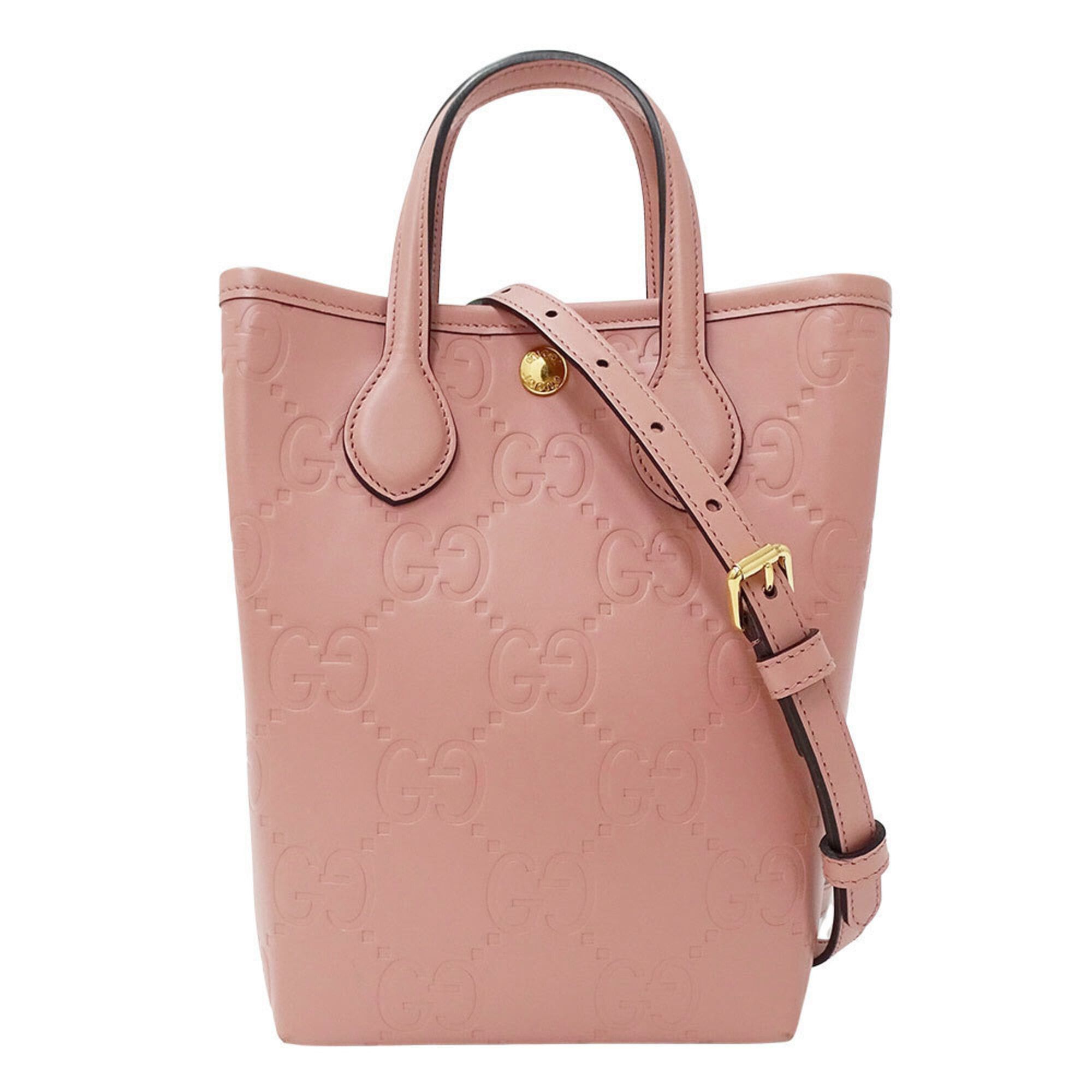 Gucci Gucci Women's Handbag, Brand Handbag/Shoulder Bag, 2-way, Shima Leather, Super Mini Pink, 790133 Size ONE SIZE - 1 Thumbnail