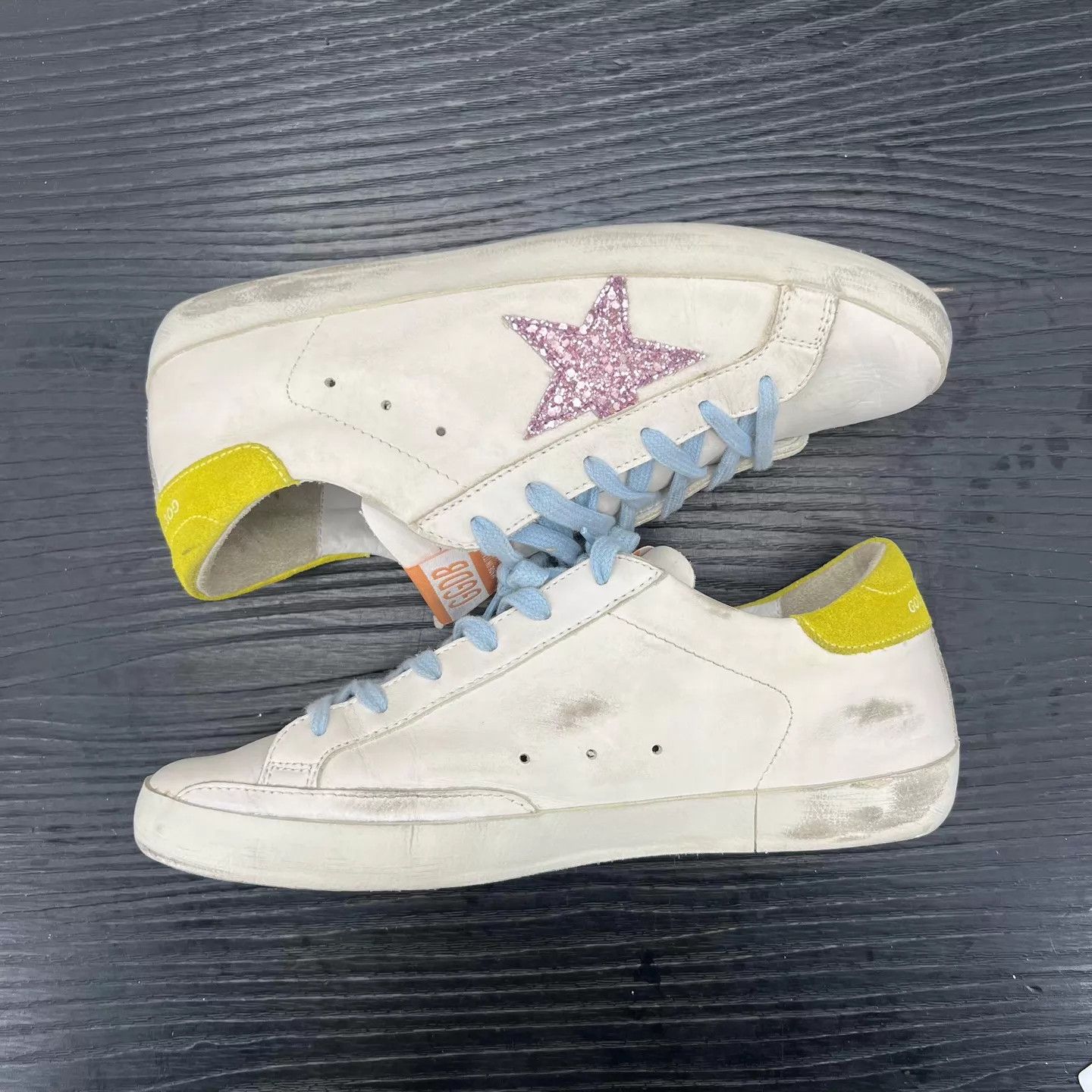 Golden Goose Golden Goose Blue Pink Superstar 40 Like New w/ Box Size US 7 / EU 40 - 6 Thumbnail