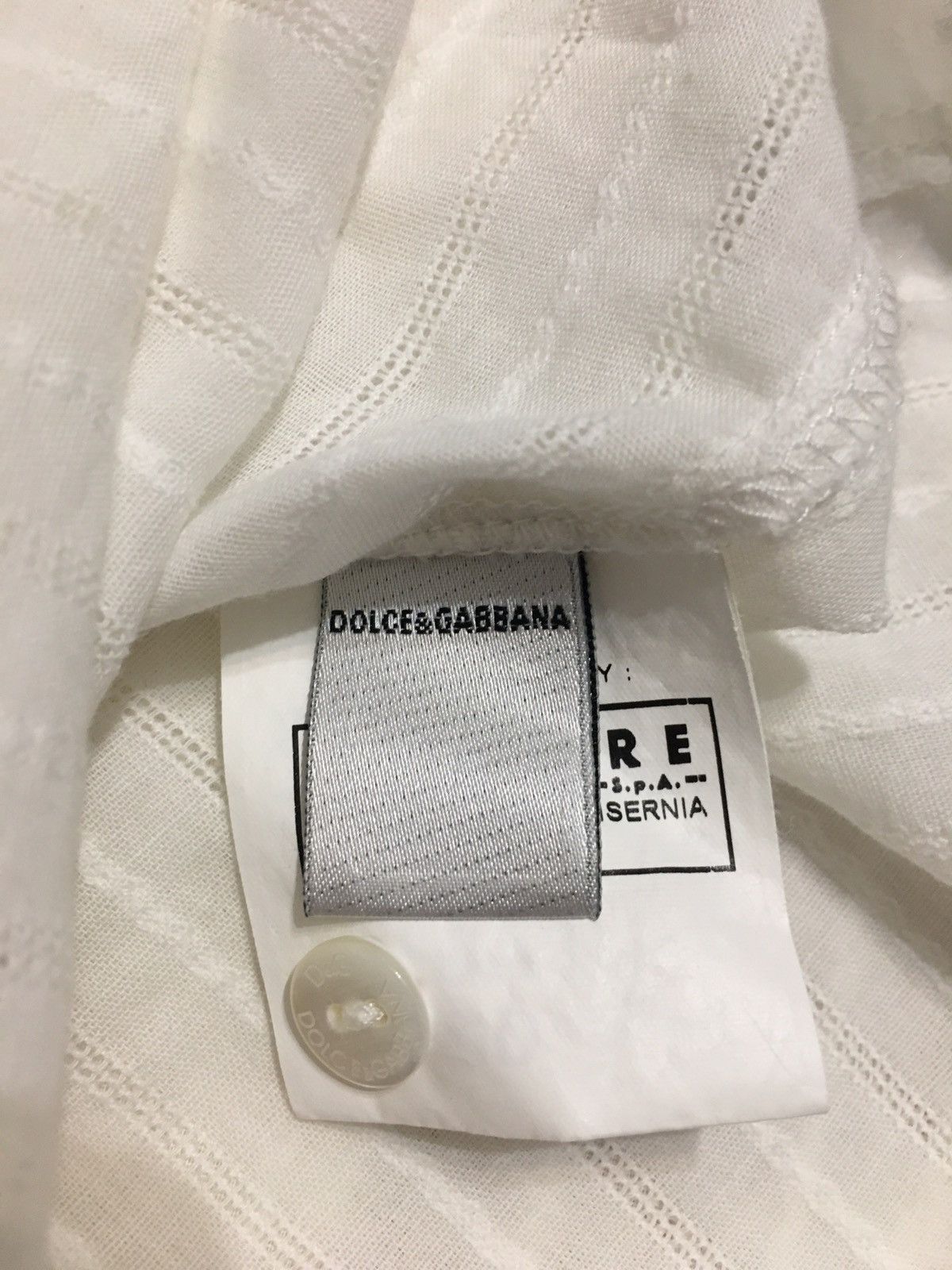 Dolce & Gabbana Dolce & Gabbana White Embroidered Men Shirt Size 38/52 Size US L / EU 52-54 / 3 - 11 Thumbnail