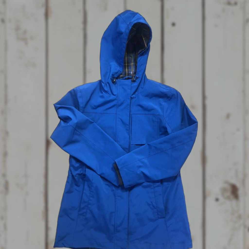 Pendleton Pendleton Jacket Women's M Hooded Full Zip Blue Plaid Lined Rain Outdoor Mid-Length Coat Size M / US 6-8 / IT 42-44 - 1 Thumbnail