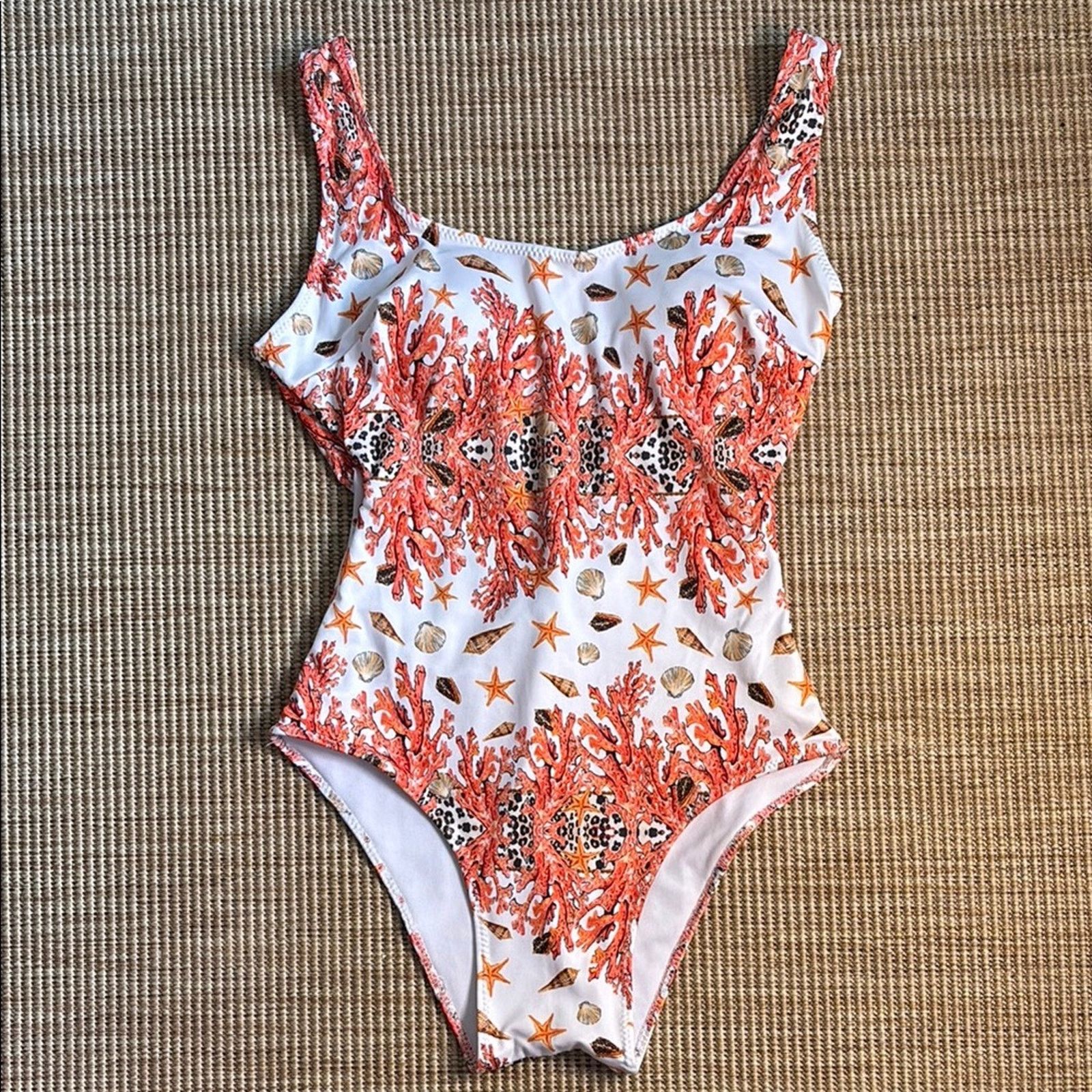 Other NWT Antica Sartoria Positano Coral Print OnePiece Swimsuit S Size ONE SIZE - 1 Thumbnail
