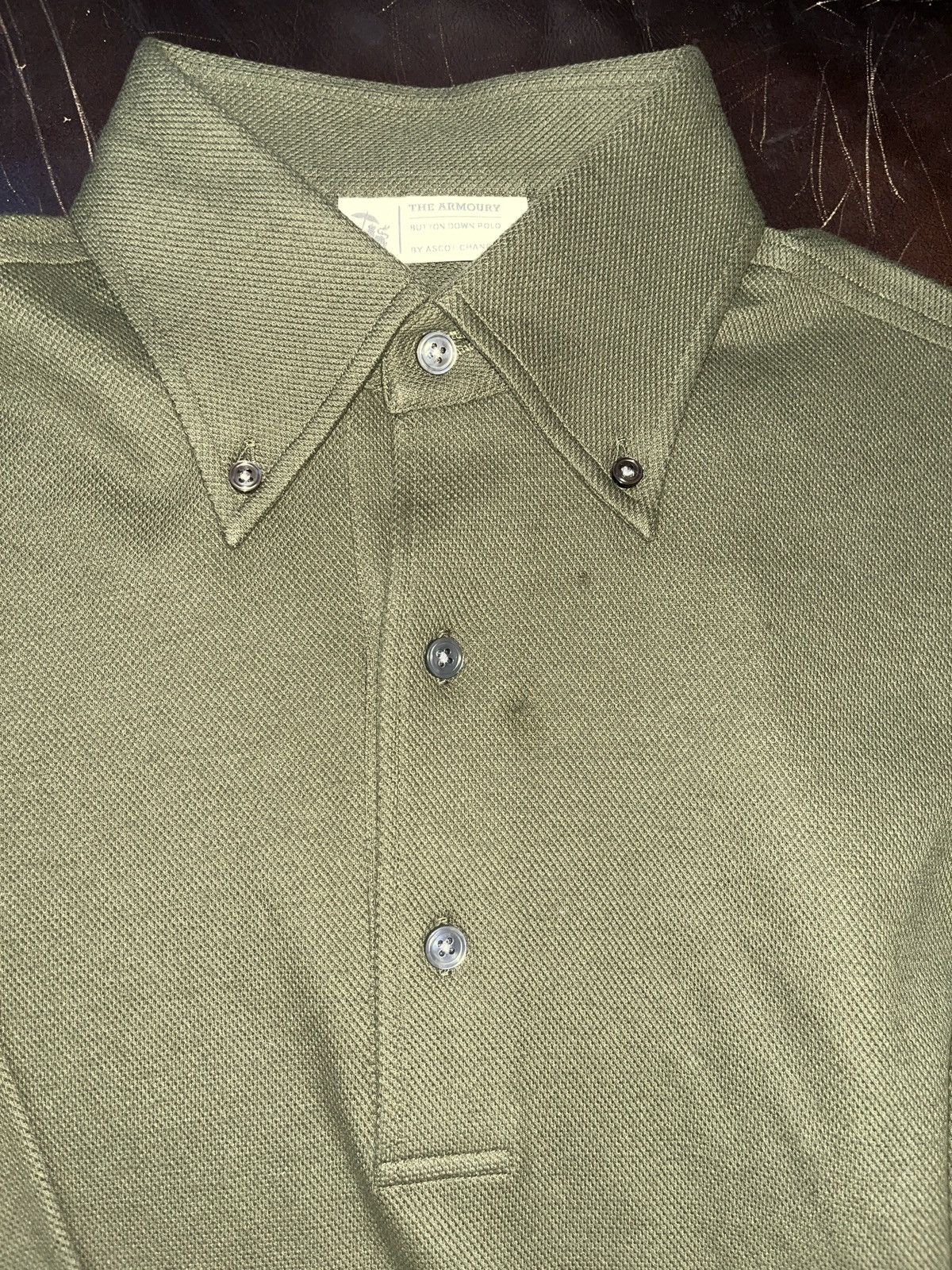 The Armoury The Armoury x Ascot Chang Olive Green LS Polo Collar Shirt Size US S / EU 44-46 / 1 - 3 Thumbnail