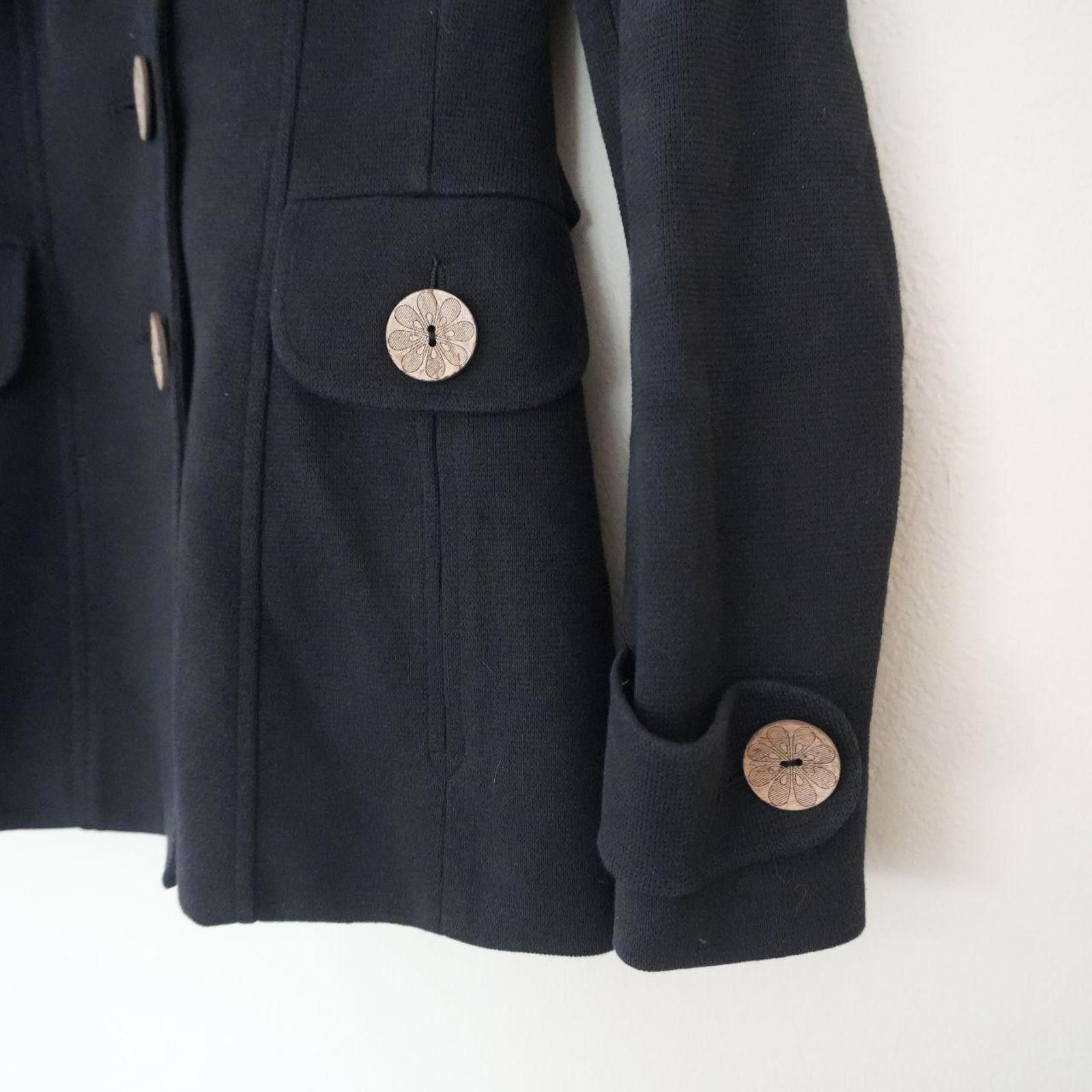 Other Nanette Lepore Pea Coat Women's L Black Sea Side Cotton Size L / US 10 / IT 46 - 2 Thumbnail