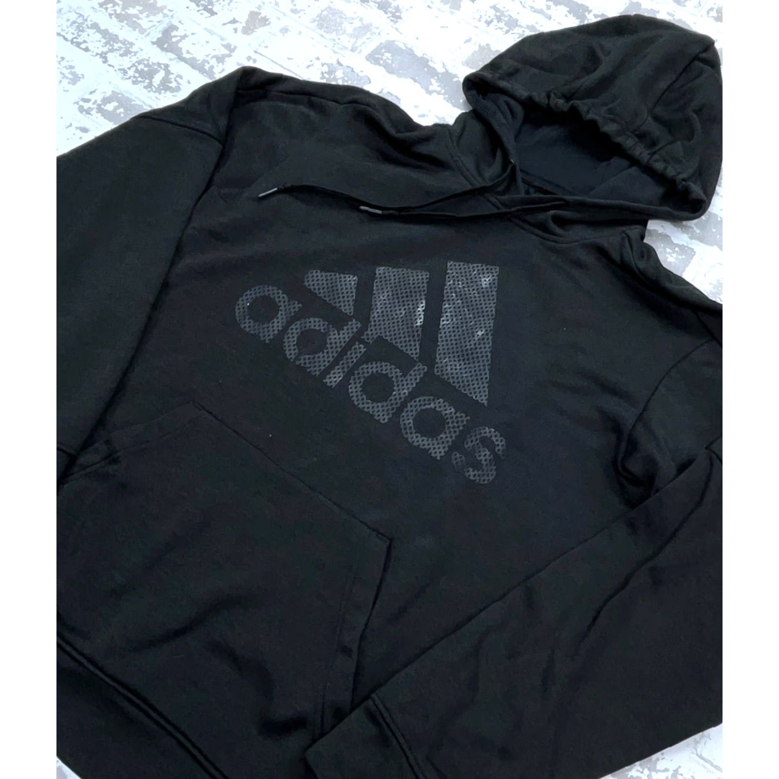 Adidas Adidas Hoodie Men M Black Gray Graphic Print Pocket Pocket All Seasons Breathable Logo Street Urban Classic Vintage: No Size US M / EU 48-50 / 2 - 2 Thumbnail