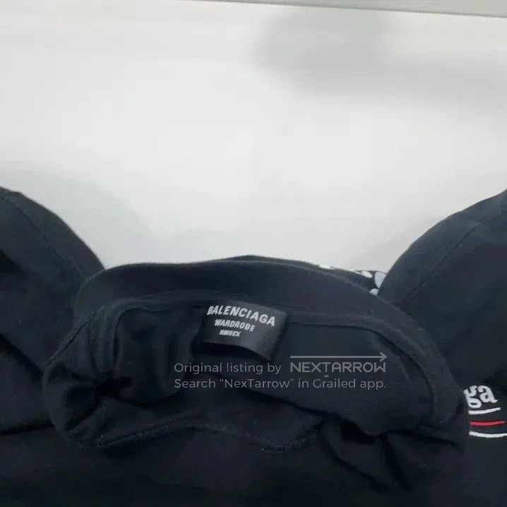 Balenciaga Balenciaga Black Logo Embroidered Short Sleeve T. Size US S / EU 44-46 / 1 - 4 Thumbnail