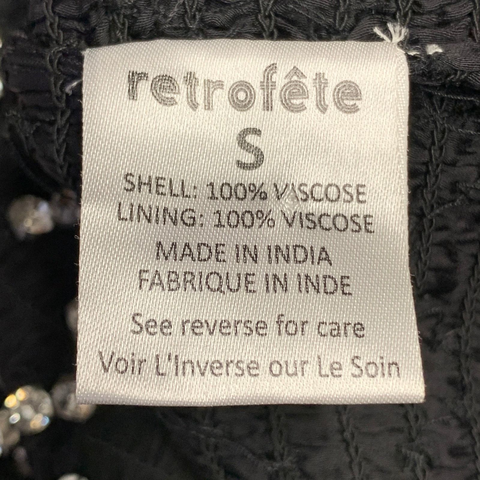 Retrofete RETROFETE Viscose Crystal Embellishment Strapless Dress Size S / US 4 / IT 40 - 7 Thumbnail