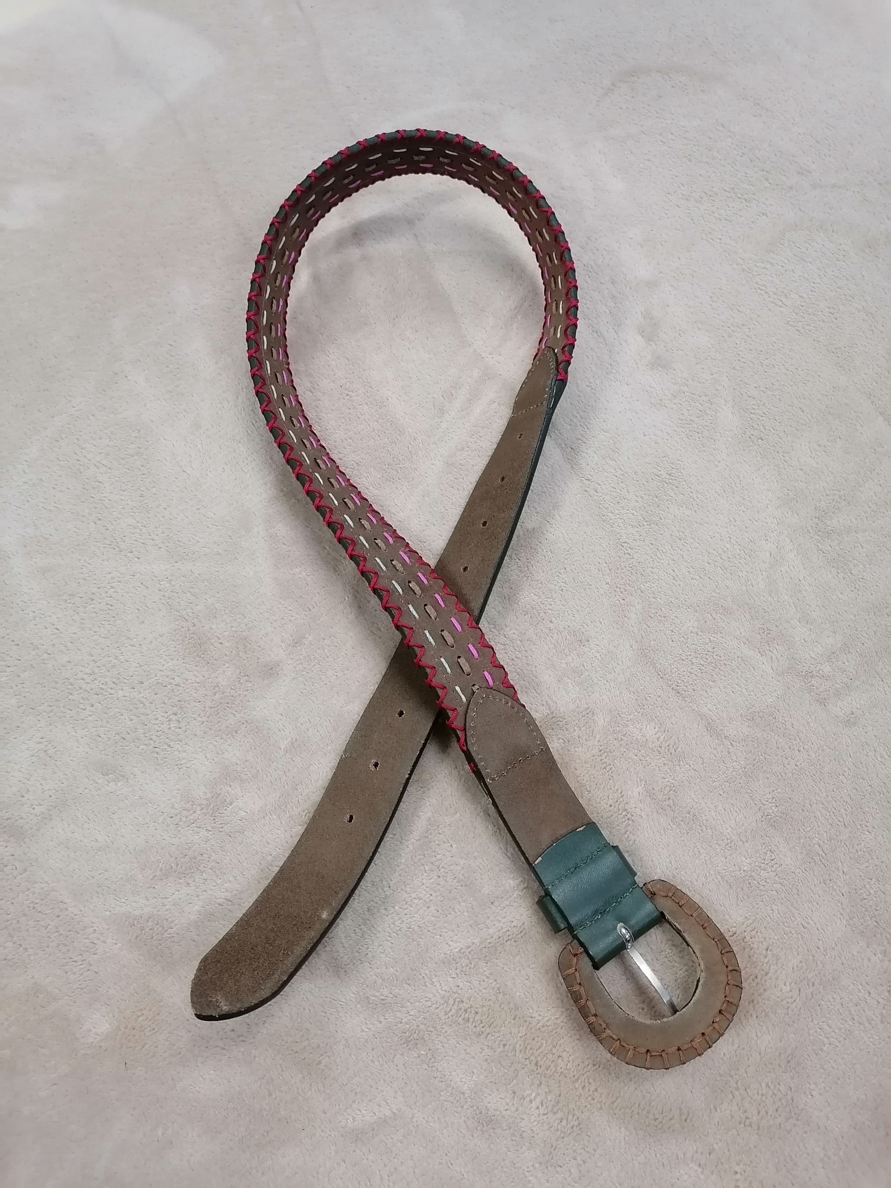 Designer × Leather × Vivienne Westwood Vivienne Westwood Green Leather Belt Size ONE SIZE - 5 Thumbnail
