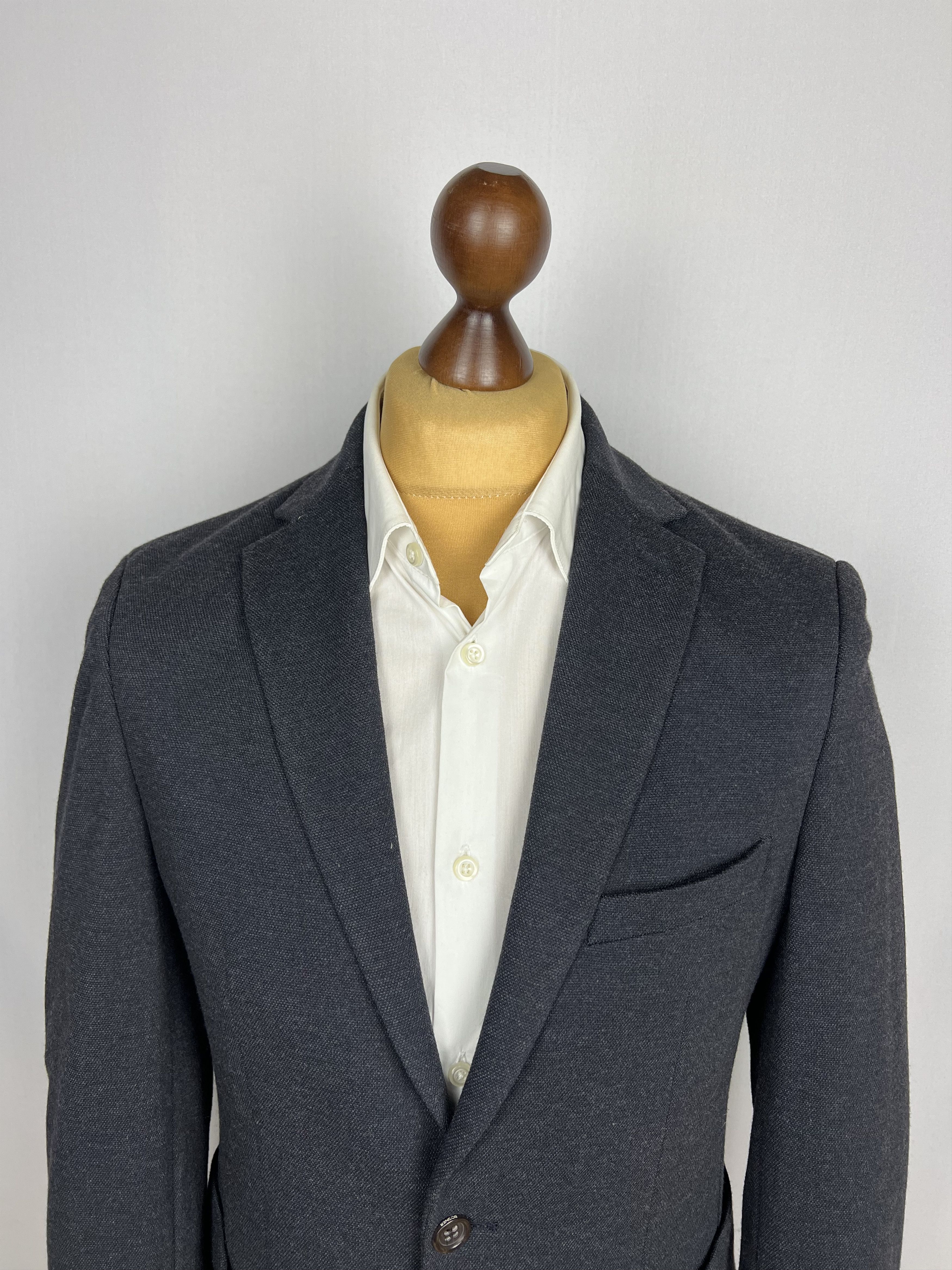 Bogner Modern Solid Wool-Blend Patch Pockets Sport Coat Size 36R - 4 Thumbnail