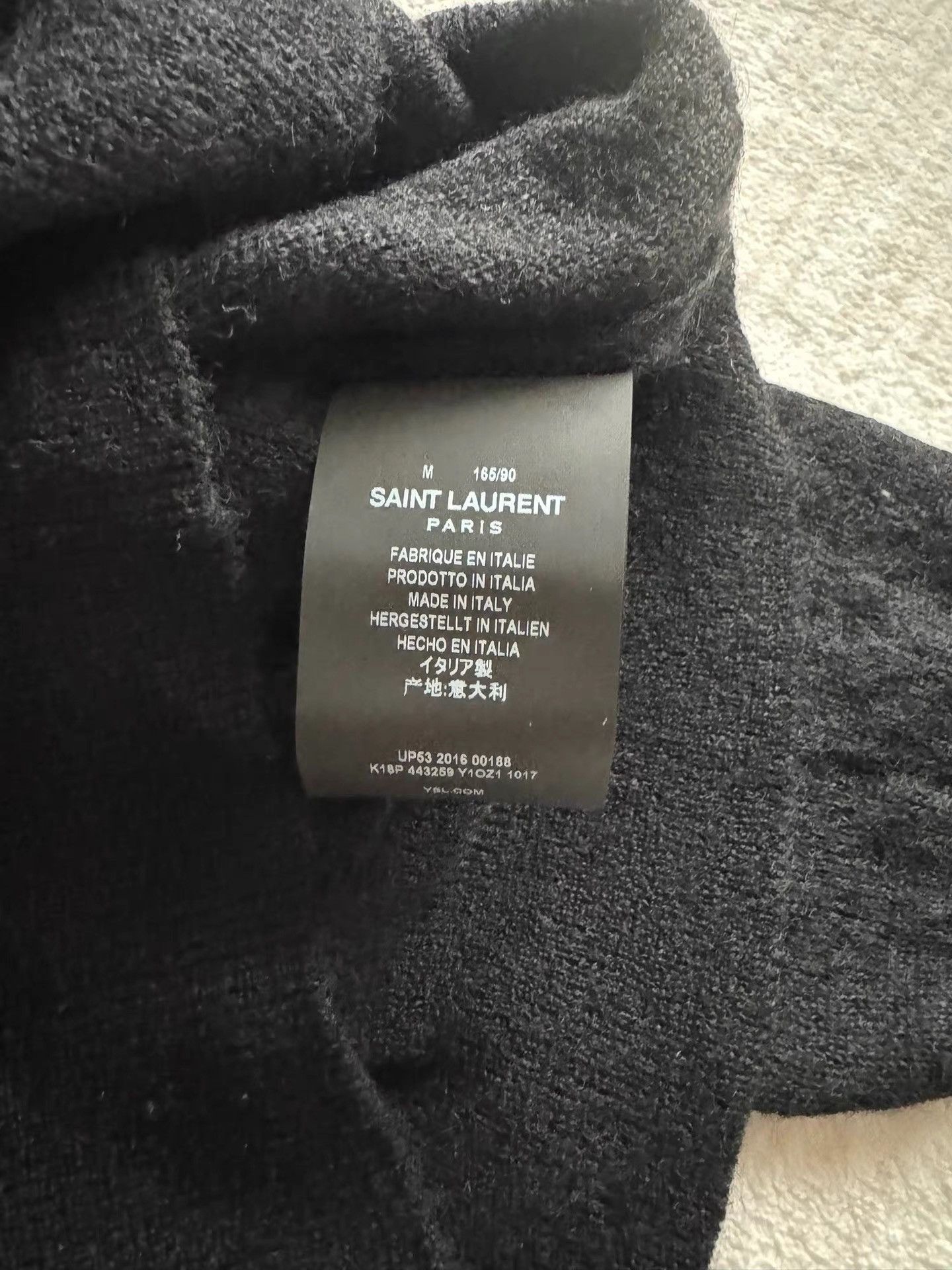 Saint Laurent Paris SLP 16AW Black Woven Mohair Wool Brushed Tiger Head K33 Size US M / EU 48-50 / 2 - 3 Thumbnail