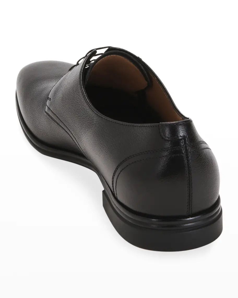 Salvatore Ferragamo o1s1rm0924 Spencer Leather Derby Shoes in Black Size US 10 / EU 43 - 3 Thumbnail