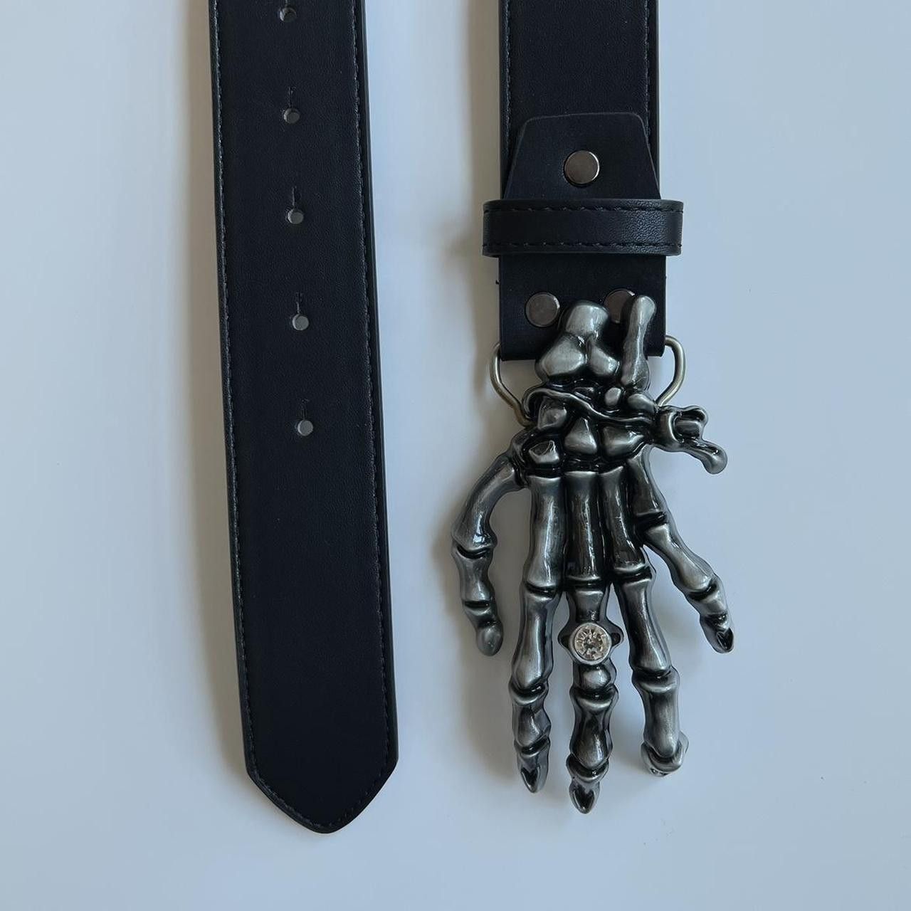 Other y2k 2000s vintage style skeleton grunge goth emo black belt Size ONE SIZE - 5 Thumbnail