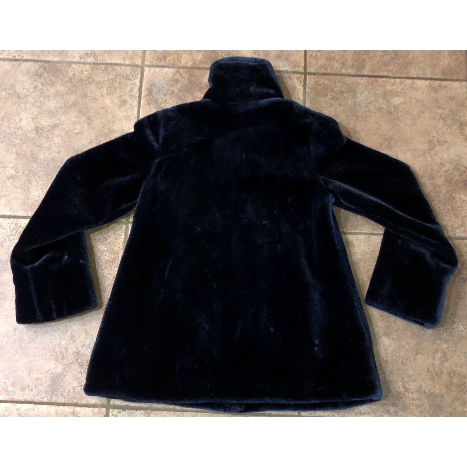 Vintage DENNIS BASO Women's Velour Jacket, Size M, Navy Blue, Button Front Size M / US 6-8 / IT 42-44 - 5 Thumbnail