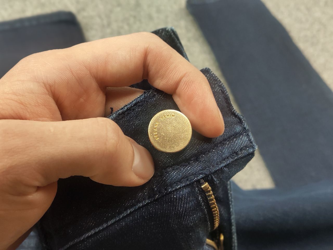 Sezane Sezane Design Dark Blue cotton Blend Slim Fit Denim Jeans Size 32" / US 10 / IT 46 - 13 Thumbnail