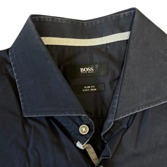 Hugo Boss Hugo Boss Men's Slim-Fit Jersey Stretch-Cotton Dress Shirt Size US S / EU 44-46 / 1 - 4 Thumbnail