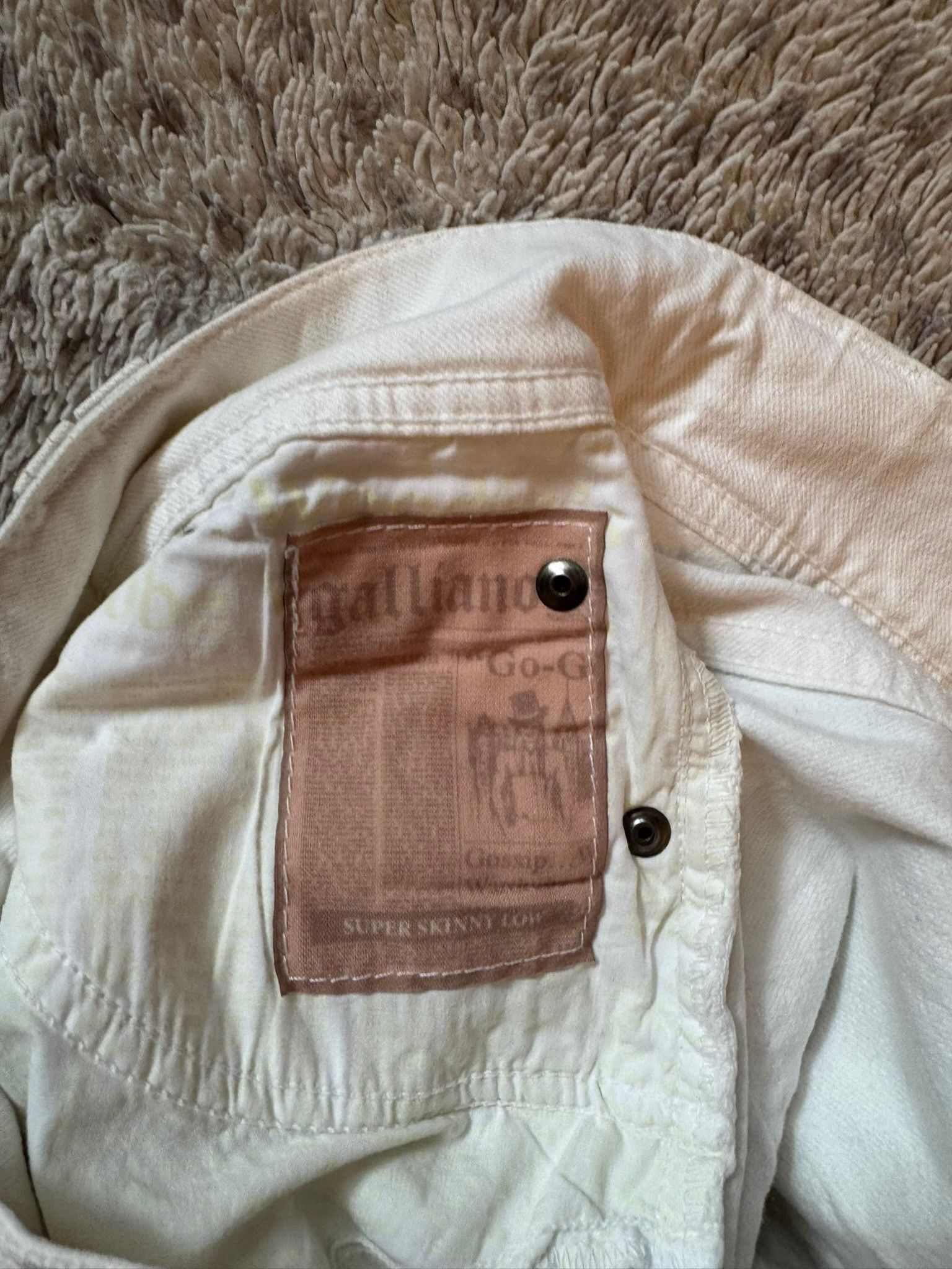 John Galliano Galliano Vintage Y2K Dirty Fade Skinny Jeans size 26 Size 26" / US 2 / IT 38 - 9 Thumbnail