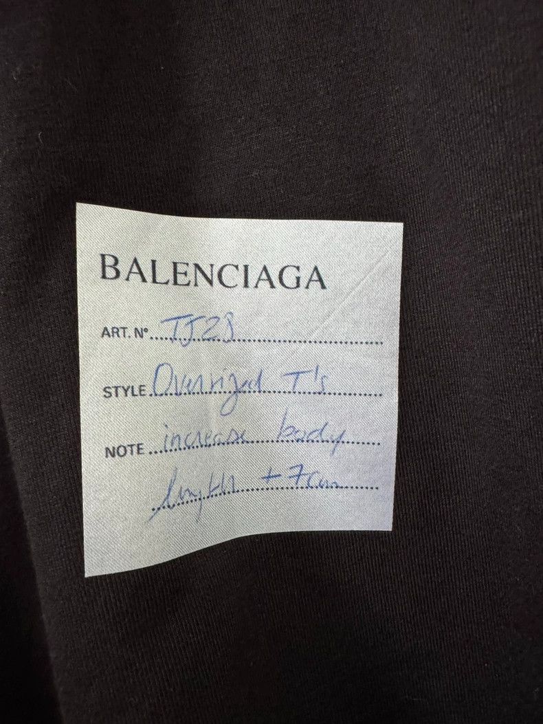 Balenciaga Balenciaga Post-it Notes Short Sleeve Brown Black Size US M / EU 48-50 / 2 - 7 Thumbnail