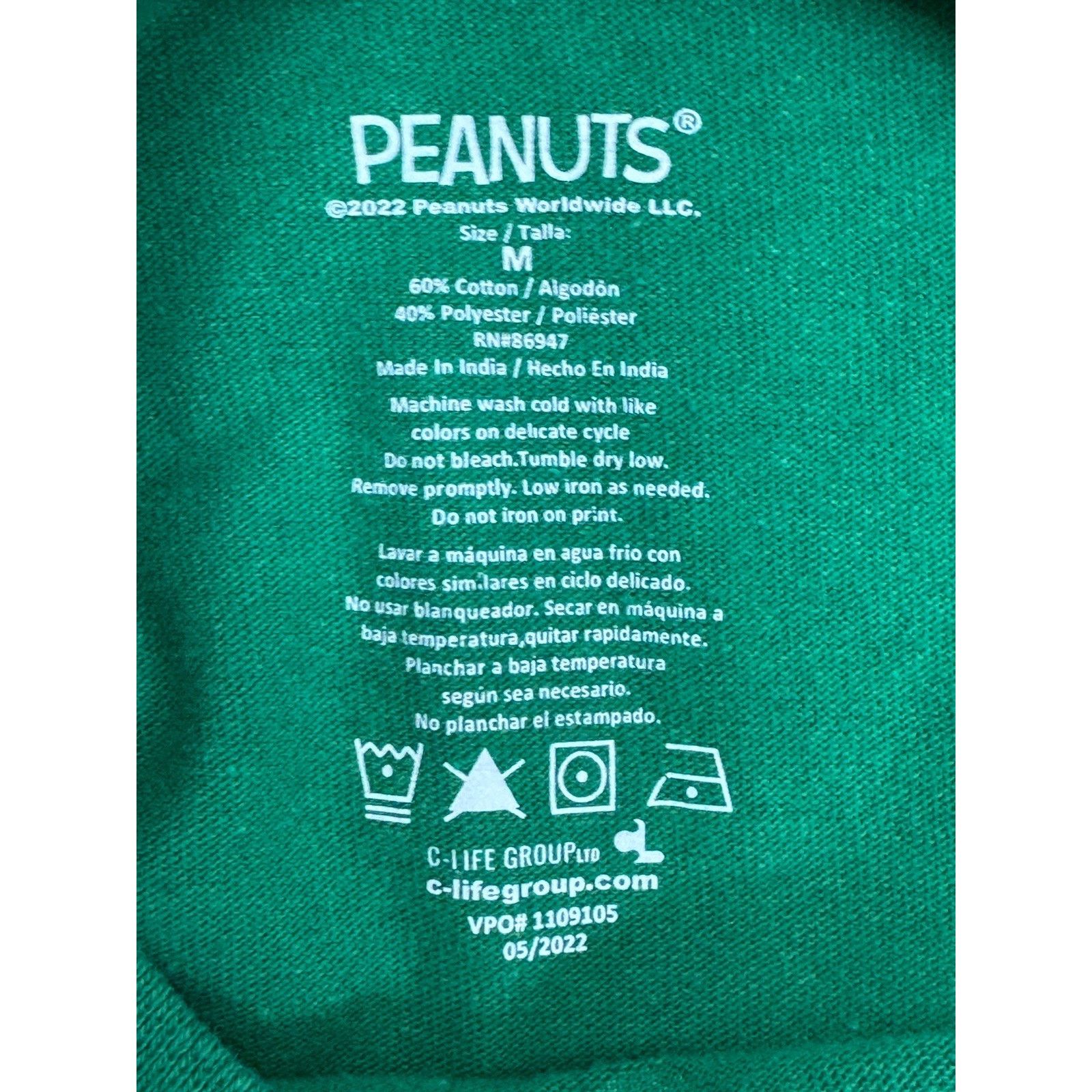 Peanuts Peanuts Charlie Brown Adults M Green Shirt Christmas Shirt Size US M / EU 48-50 / 2 - 4 Thumbnail