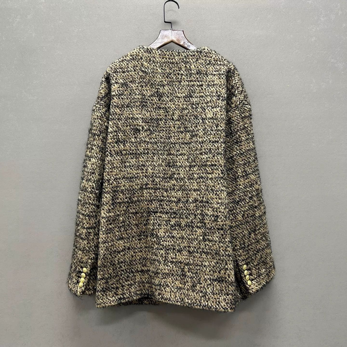 Celine Celine 99 New Oversized Gold Tweed Coat 36 Size XS / US 0-2 / IT 36-38 - 2 Thumbnail