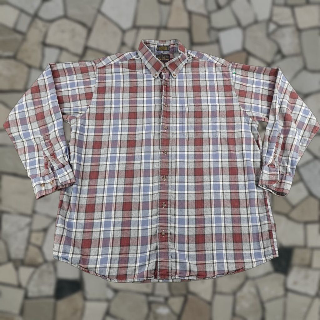 Vintage VINTAGE Viyella Shirt Mens XL Plaid Flannel Blue Cotton Wool Blend Button-Up Button-Down Collared Long Sleeve Regular Fit Size US XL / EU 56 / 4 - 1 Thumbnail