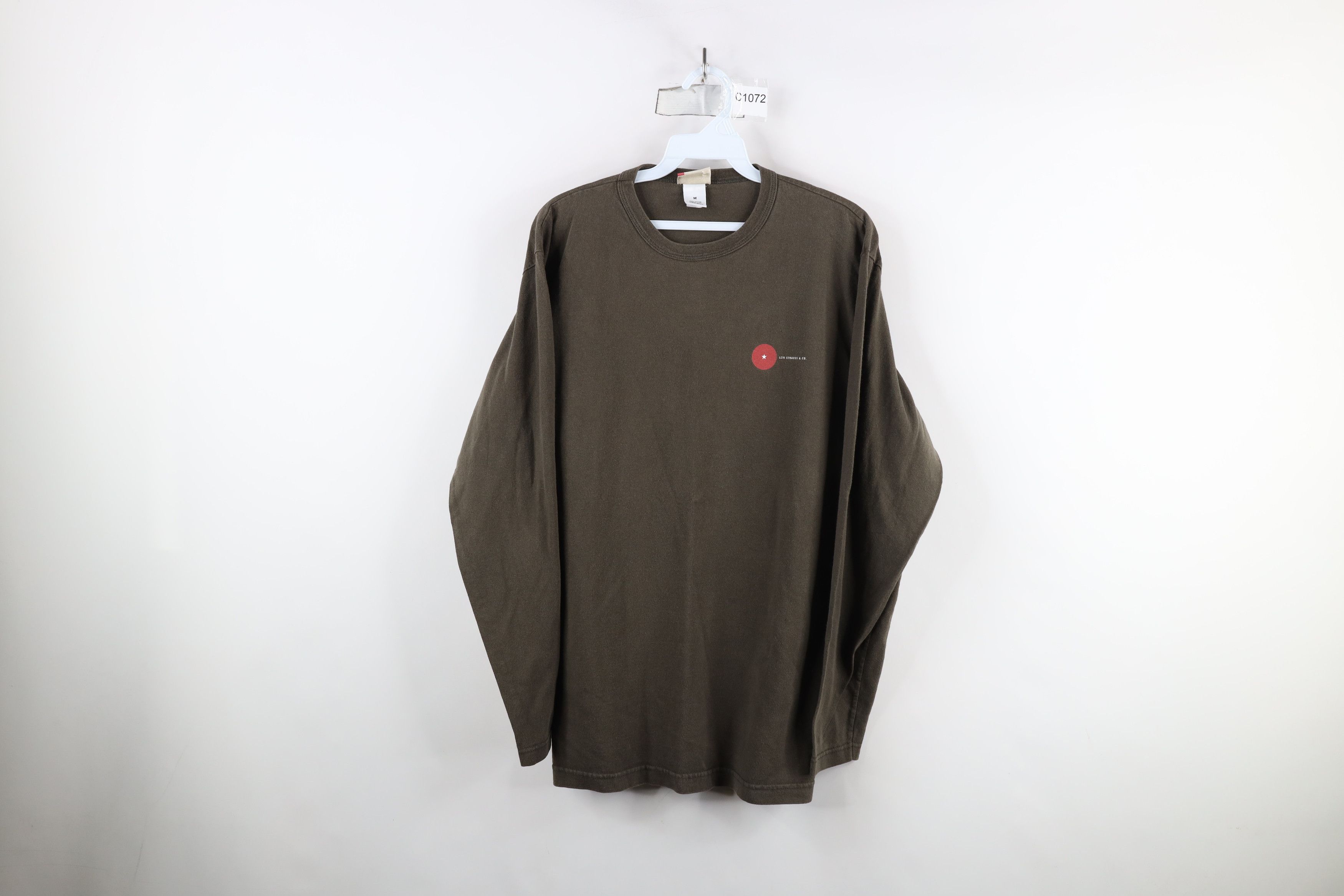 Levi's × Vintage Vintage Y2K 2000 Levis Spell Out Red Star T-Shirt Green USA Size US M / EU 48-50 / 2 - 1 Thumbnail