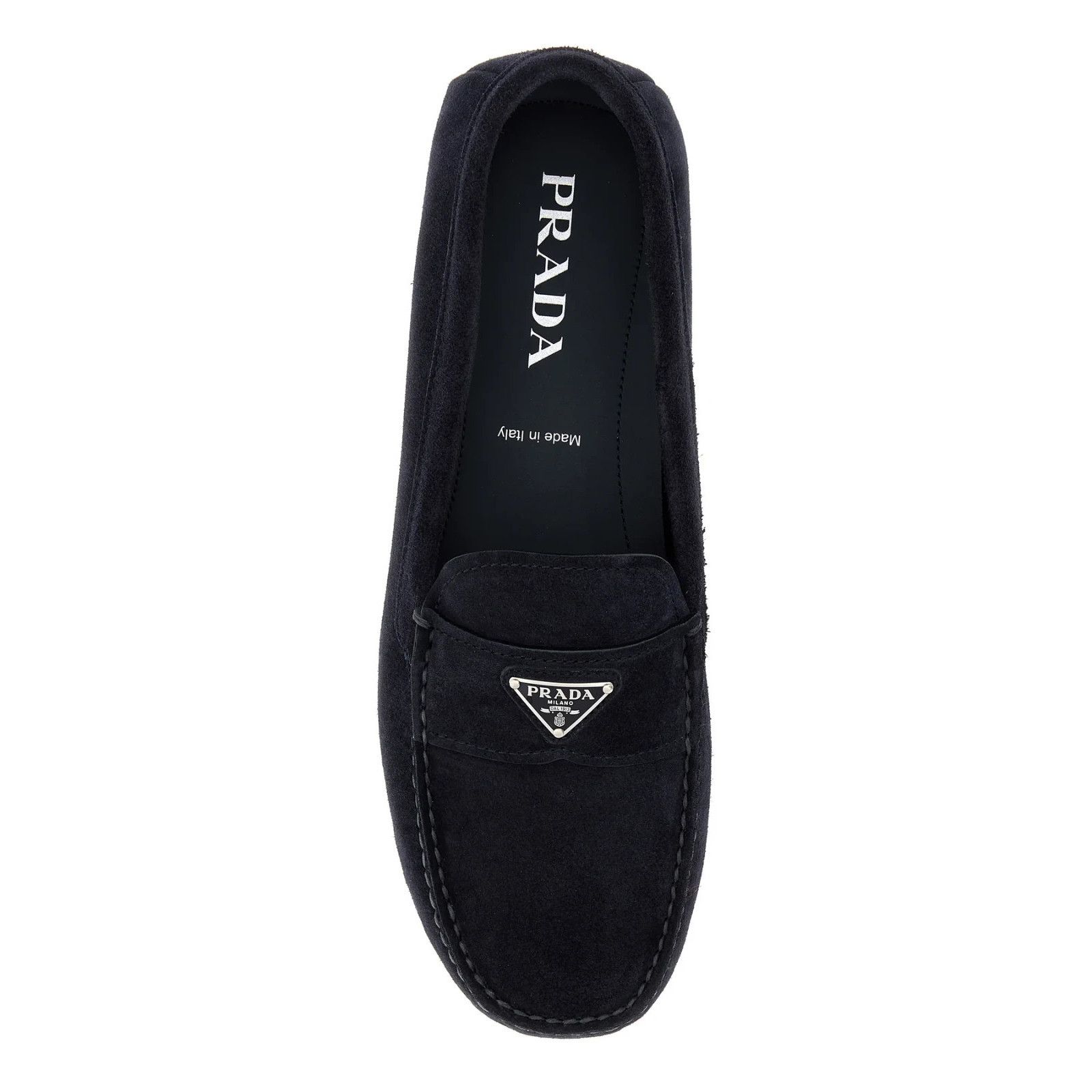 Prada PRADA Dark Blue Suede Loafers New And Authentic (Men's size: Size US 7 / EU 40 - 4 Thumbnail