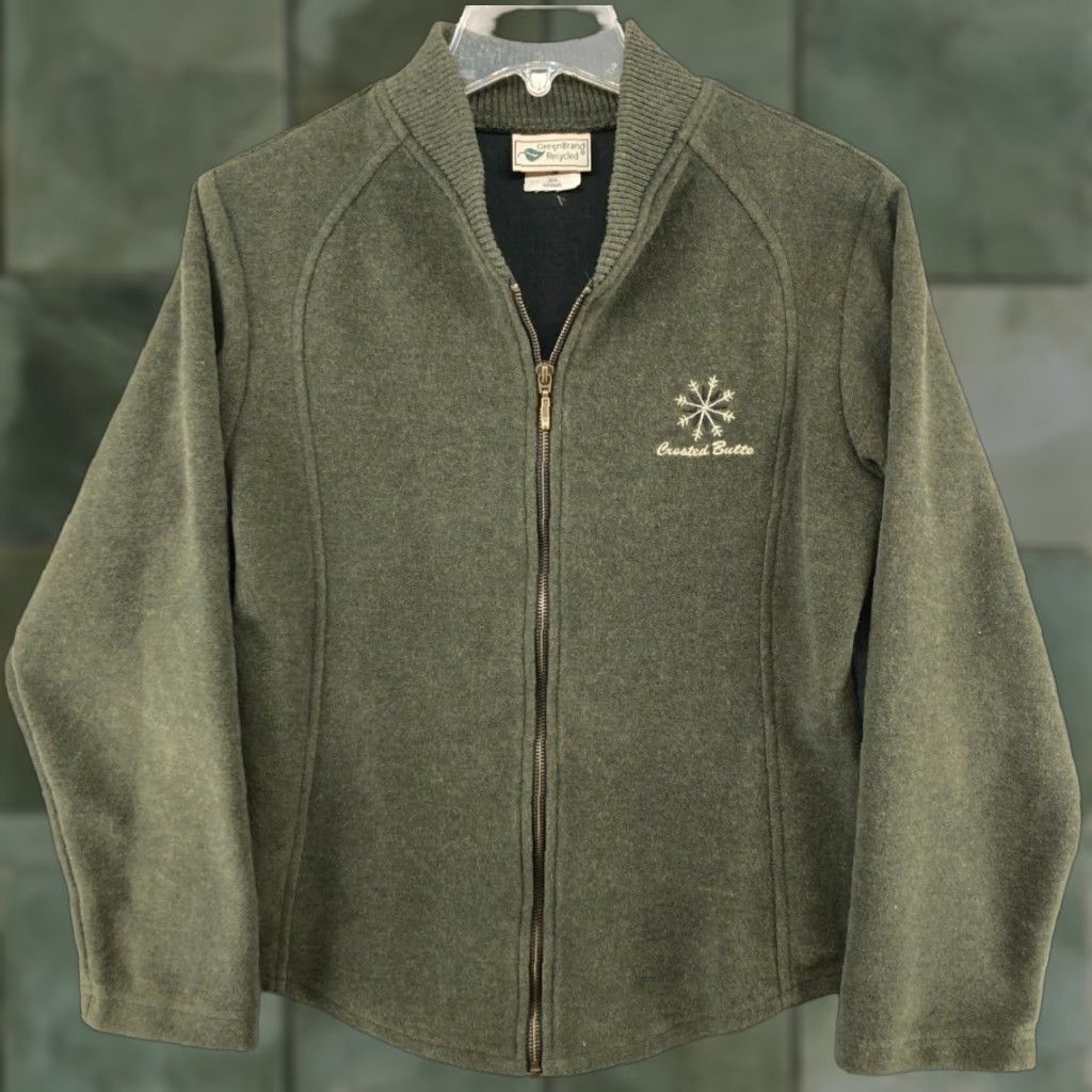 Vintage VINTAGE Green Brand Recycled Womens Jacket M Green USA MADE Full Zip Recycled Blend Size M / US 6-8 / IT 42-44 - 1 Thumbnail
