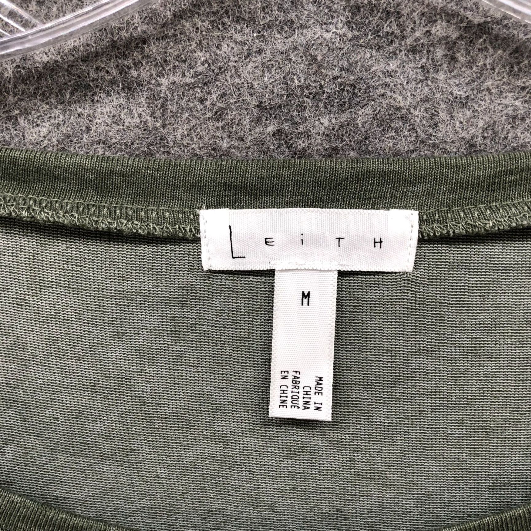 Vintage Leith Bodycon Mini T Shirt Dress Womens M Green Long Sleeve Crew Neck Ruched Casual Cotton Blend Knit Polyester Size M / US 6-8 / IT 42-44 - 5 Thumbnail
