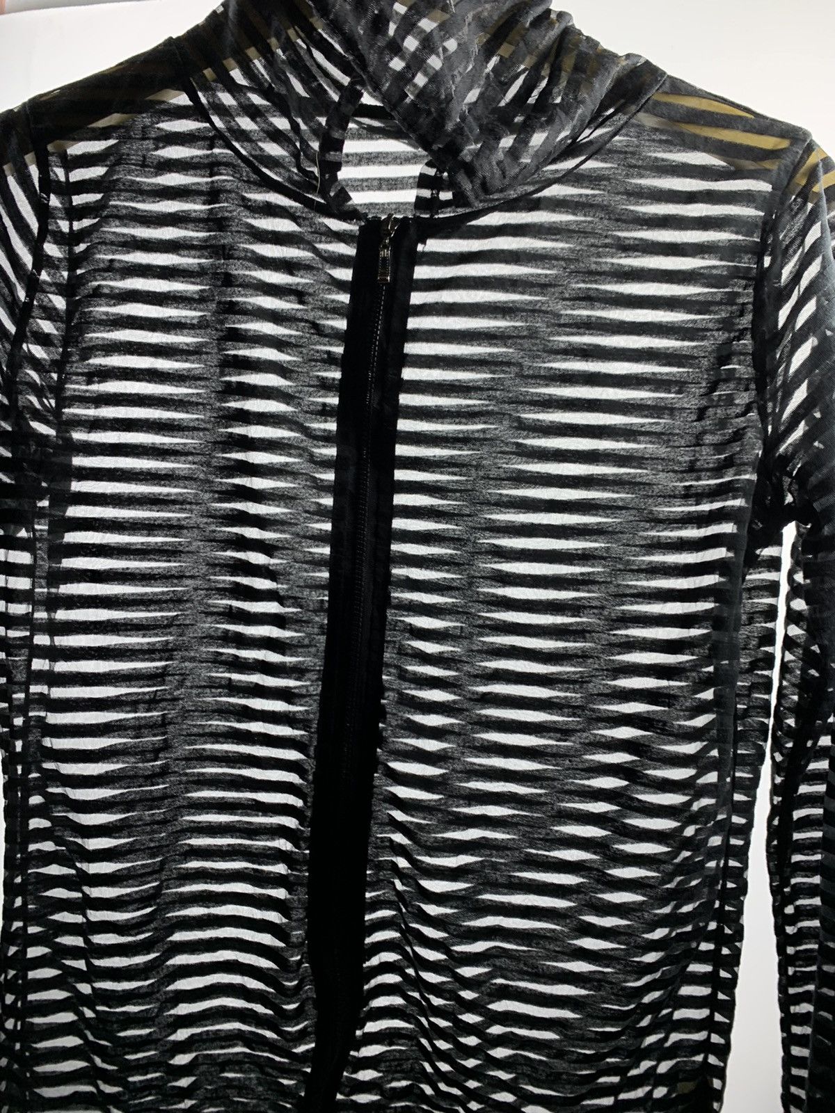 Hysteric Glamour Crazy Japanese Strippe Zip Hoodie Transparan Grunge Style Size US M / EU 48-50 / 2 - 6 Thumbnail