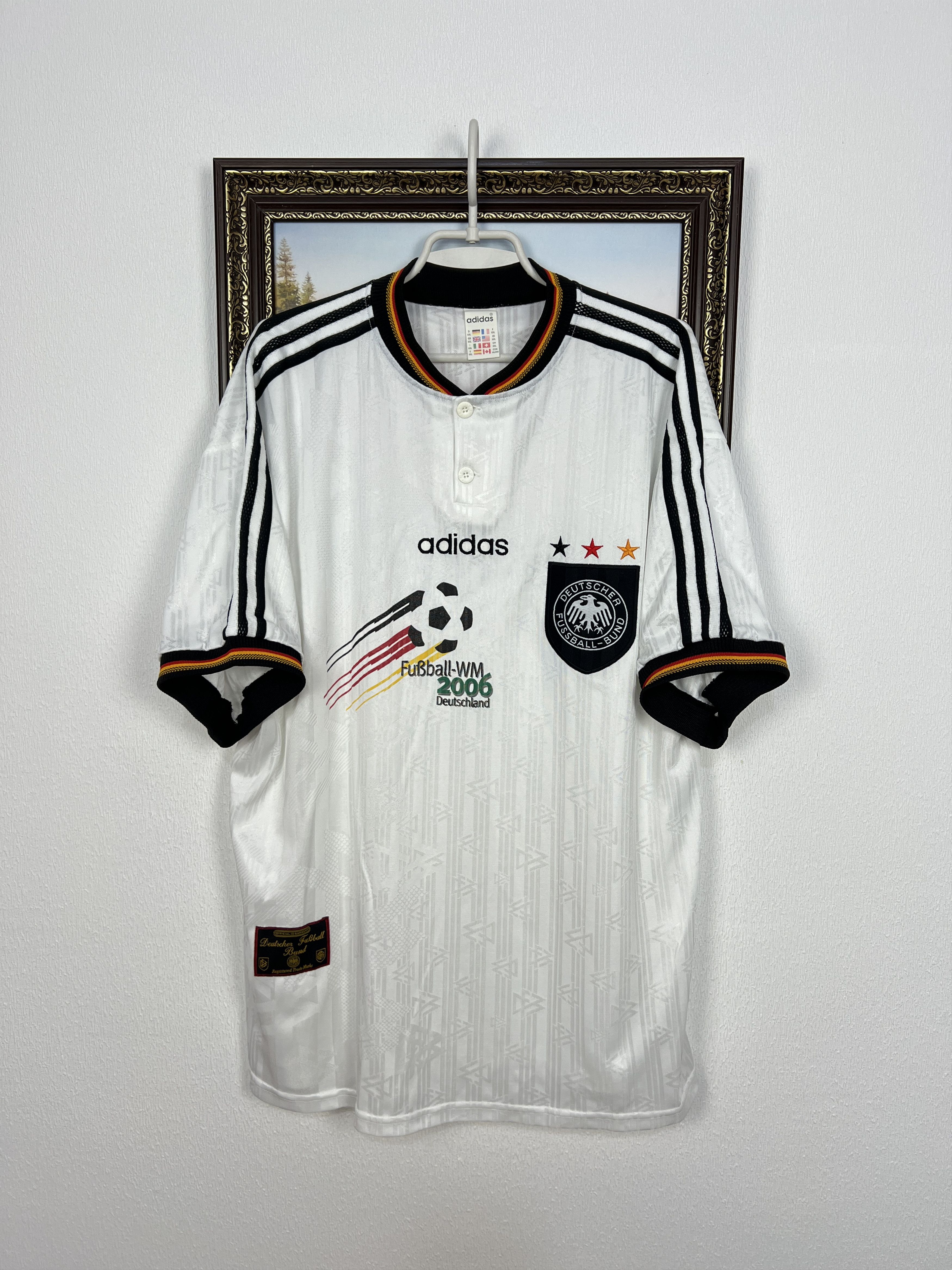Adidas Germany Home football shirt 1996 Soccer Adidas Jersey Size US XXL / EU 58 / 5 - 1 Thumbnail