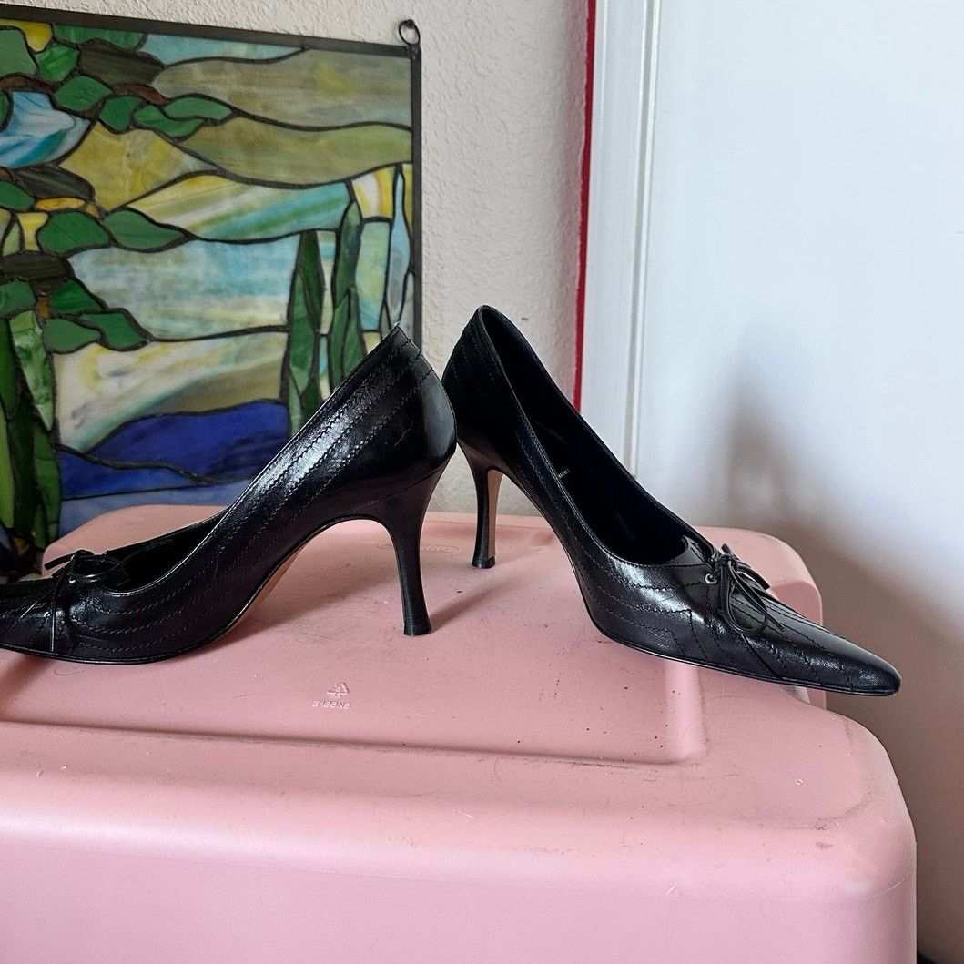 Aldo aldo black pointed stiletto heels shoes Size US 8 / IT 38 - 3 Thumbnail
