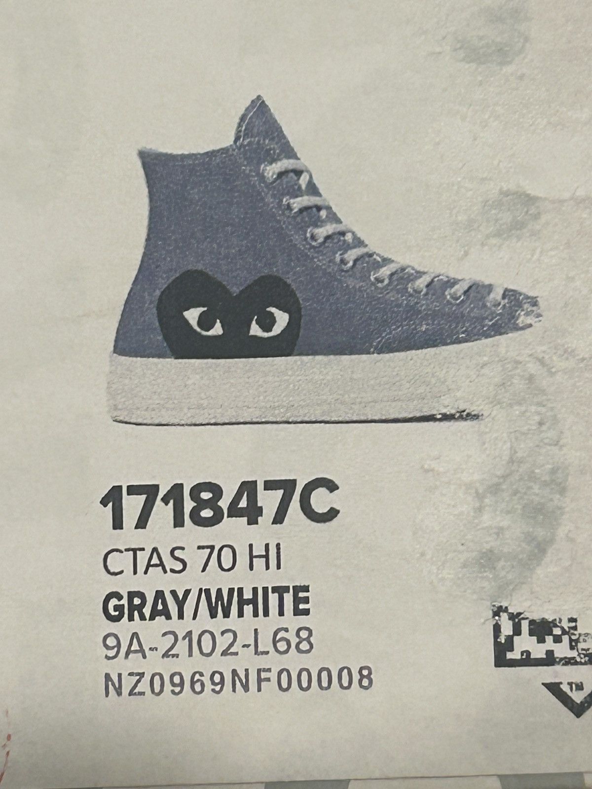 Converse Converse Chuck 70 (Comme des Garçons) High “Steel Gray” Size US 7.5 / IT 37.5 - 13 Thumbnail