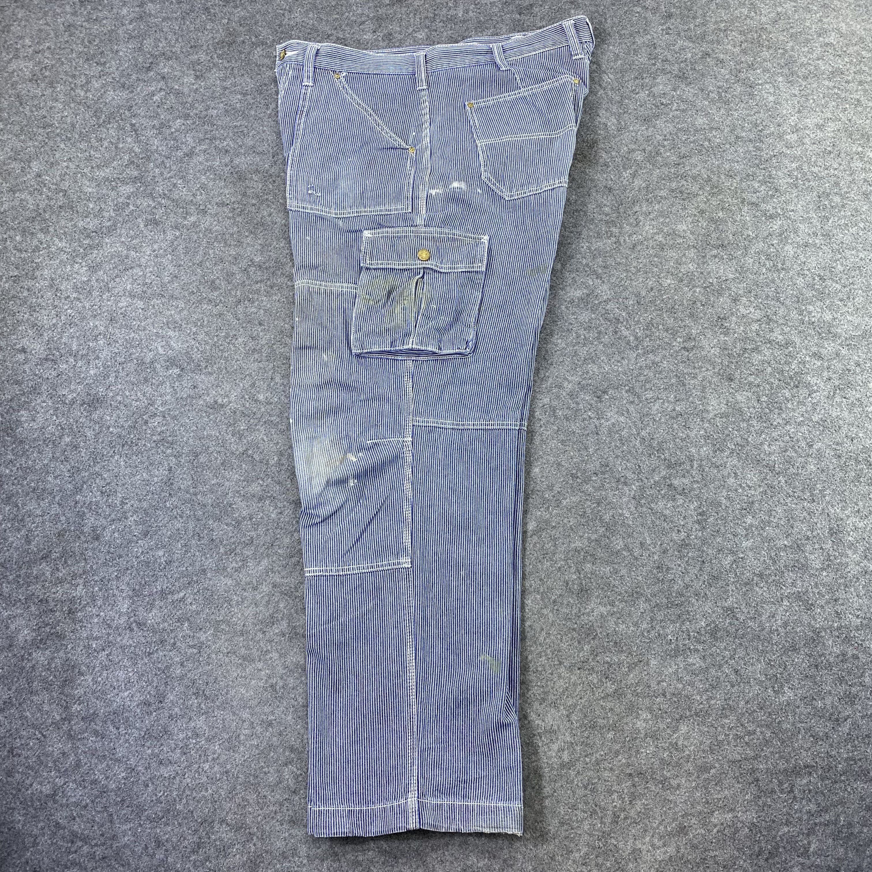 Japanese Brand Dogman Hickory Cargo Pants - C037 Size US 37 - 3 Thumbnail