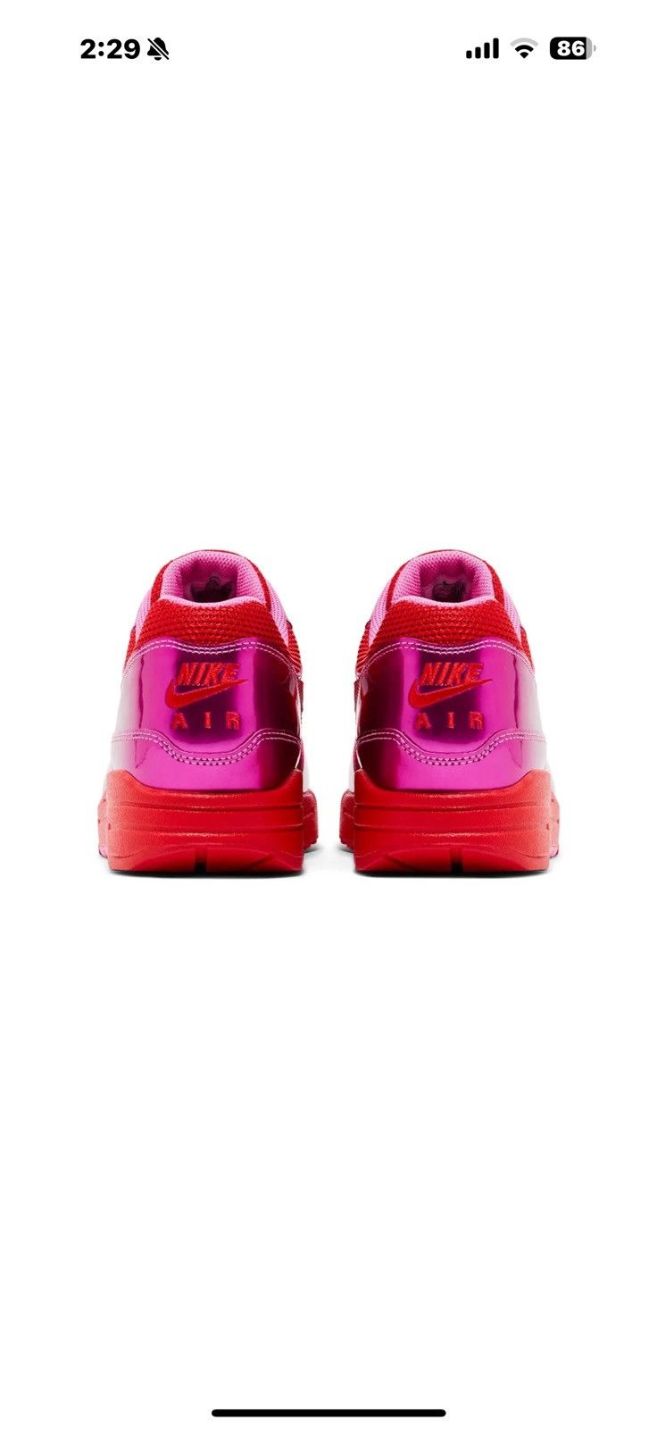 Nike Nike Air Max 1 'Valentine's Day' Pink Red HV2301-600 Unisex Size US 12 / EU 45 - 4 Thumbnail