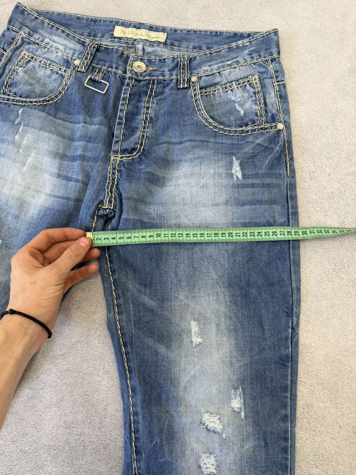 Hedi Slimane Vintage Dior Hedi Slimane Style Washed Denim Jeans Size US 32 / EU 48 - 18 Thumbnail