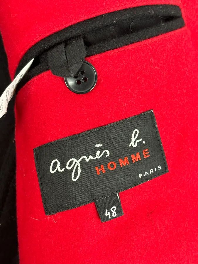 agnes b. Agnes b Black Wool Contrast Collar Perfecto Jacket Size US M / EU 48-50 / 2 - 11 Thumbnail