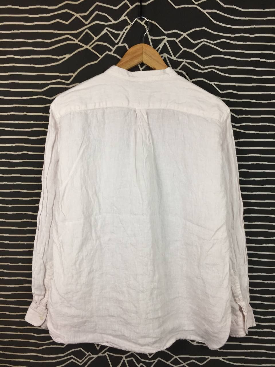 Japanese Brand Topvalu Japanese Brand French Linen Mandarin Collar Shirt Size US L / EU 52-54 / 3 - 9 Thumbnail