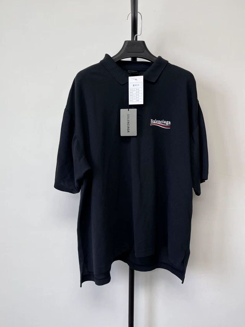 Balenciaga Balenciaga Logo Button Short Sleeve Polo Shirt Size US M / EU 48-50 / 2 - 1 Thumbnail