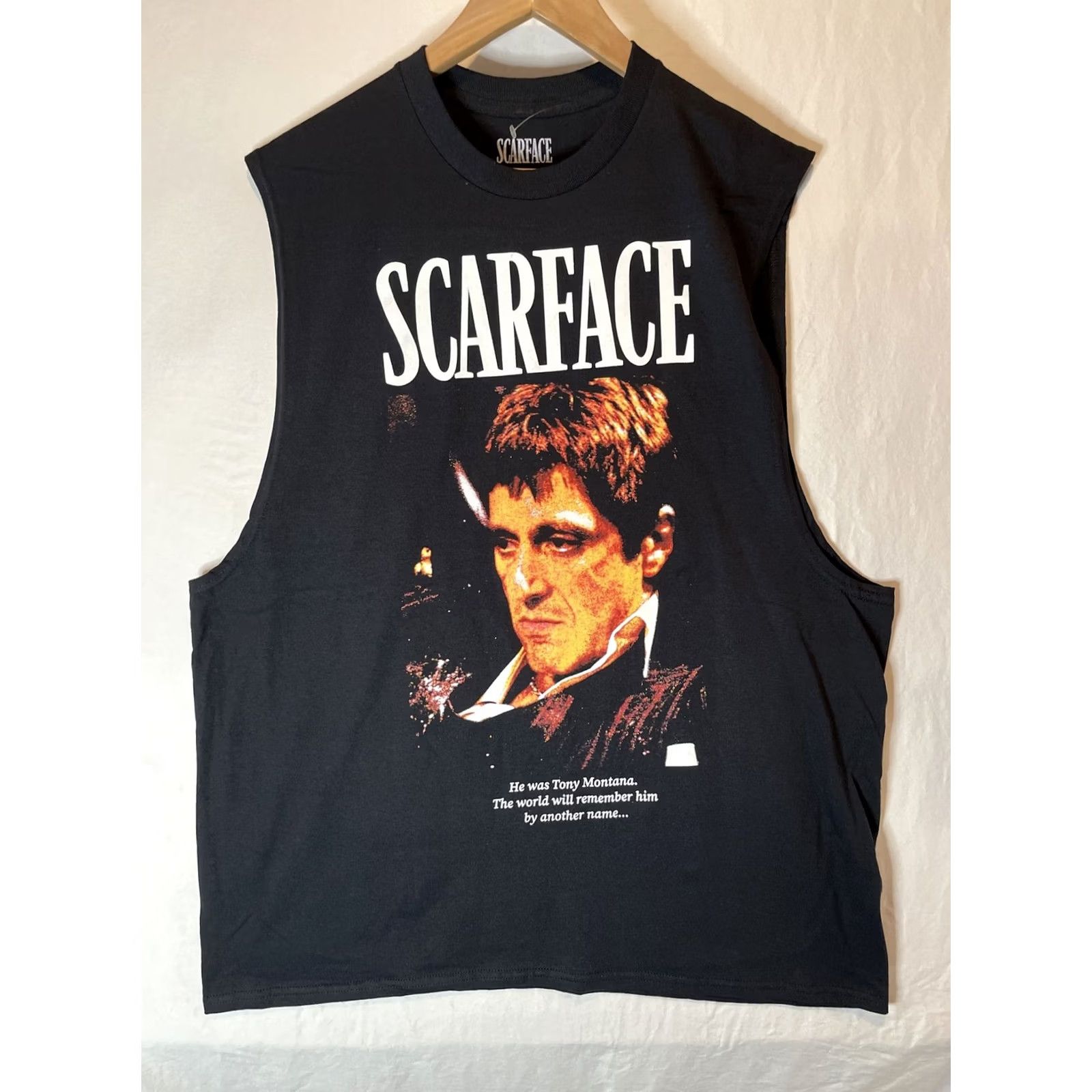 Vintage Scarface Shirt Men XL Movie Tony Montana Black Sleeveless Mad Engine Size US XL / EU 56 / 4 - 2 Thumbnail
