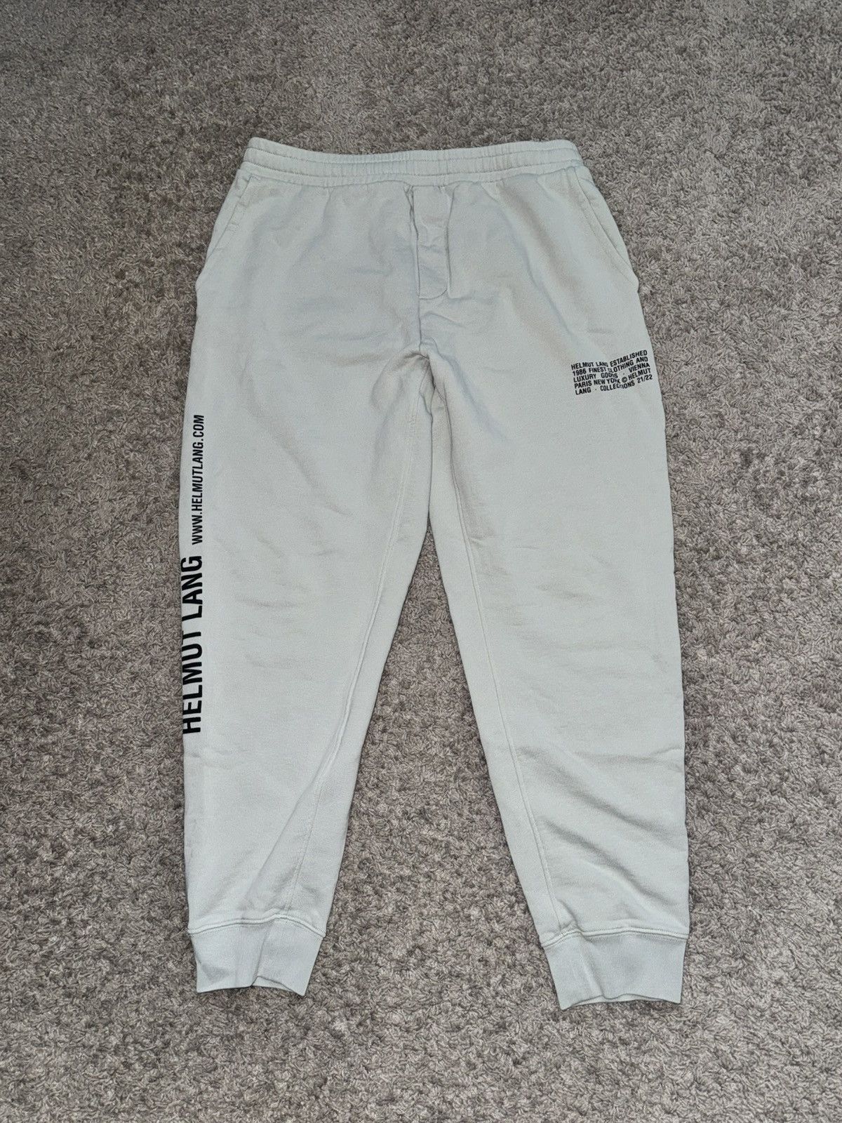 Helmut Lang Size XL Helmut Lang Sweatpants with graphic print. Baby Blue Size US 34 / EU 50 - 1 Thumbnail