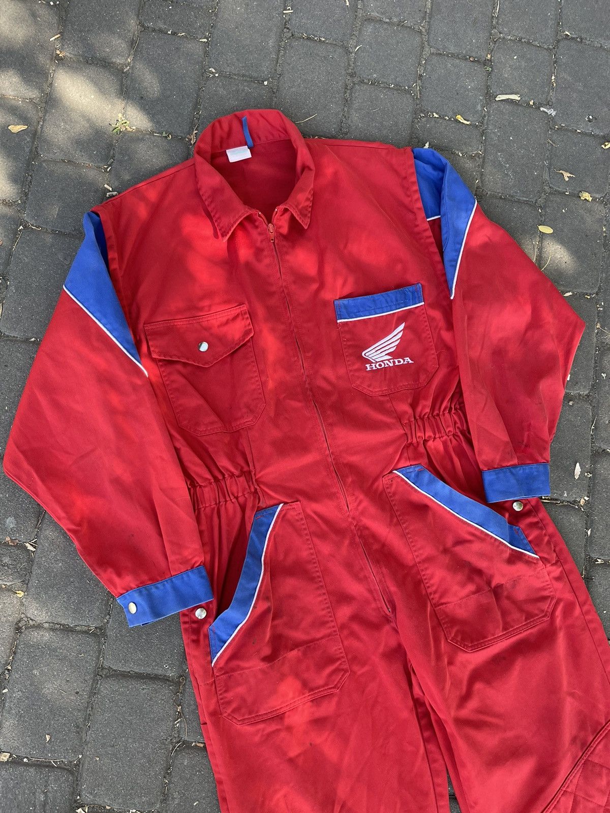 Honda × Vintage Vintage Honda Racing Overalls Jumpsuits Very Rare Size US 38 / EU 54 - 3 Thumbnail