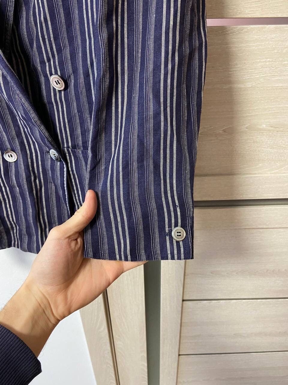 Max Mara Max Mara Vintage Pura Lino Striped Women's Blizer Size UK 12 Size M / US 6-8 / IT 42-44 - 7 Thumbnail