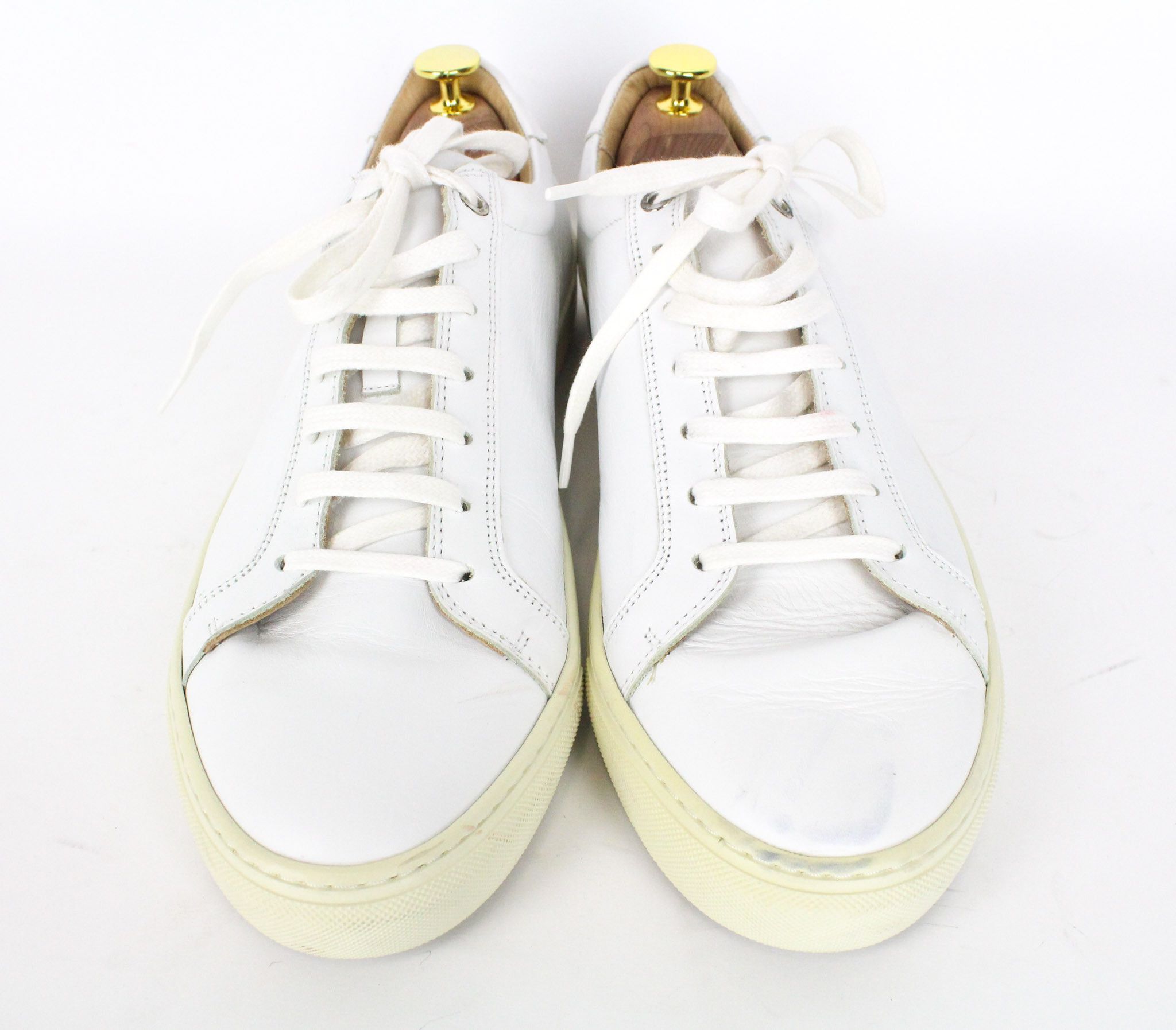 Suitsupply EU44 White Leather Laced Low-Top 72587 Size US 11 / EU 44 - 2 Thumbnail